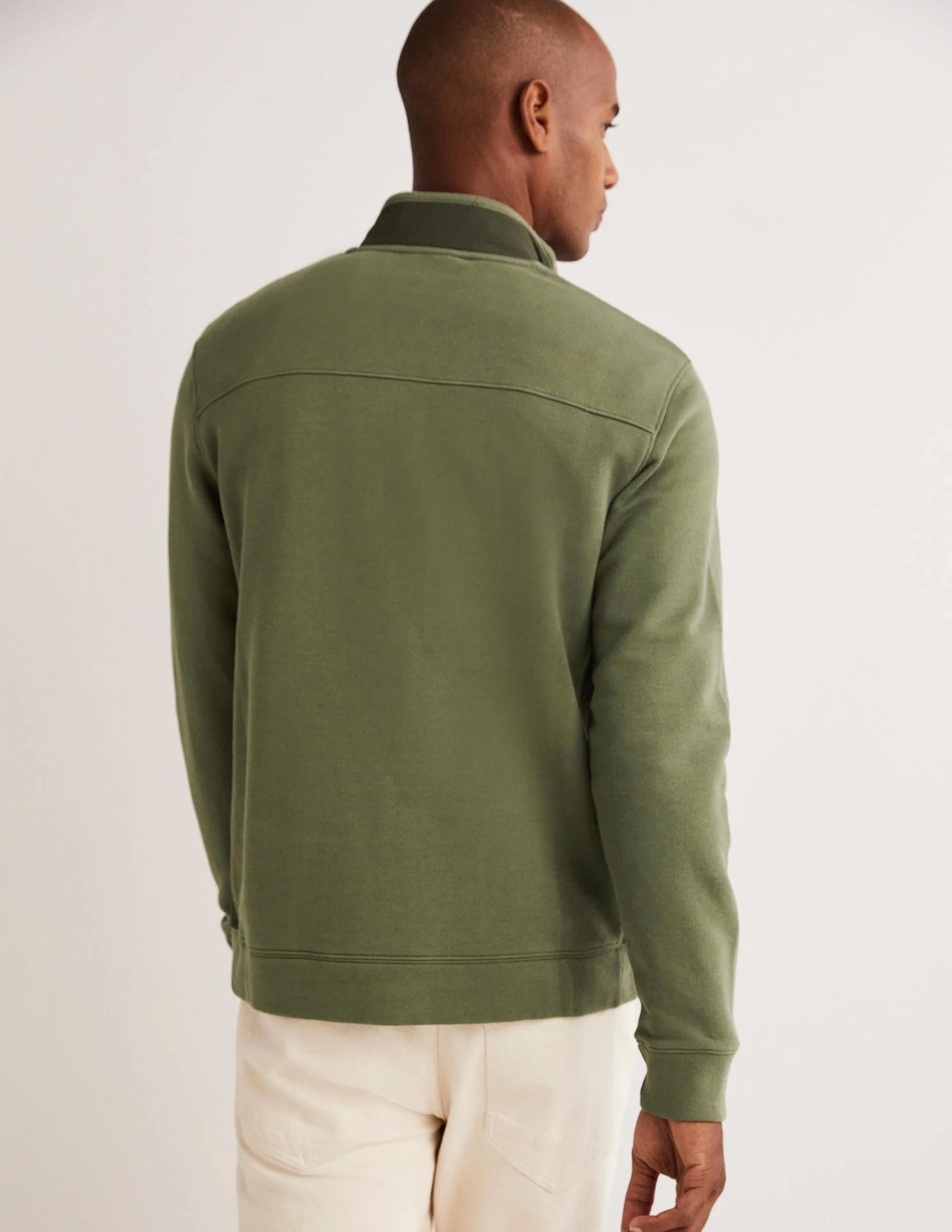 Side Panel Half Zip-Utility Green - Image 3