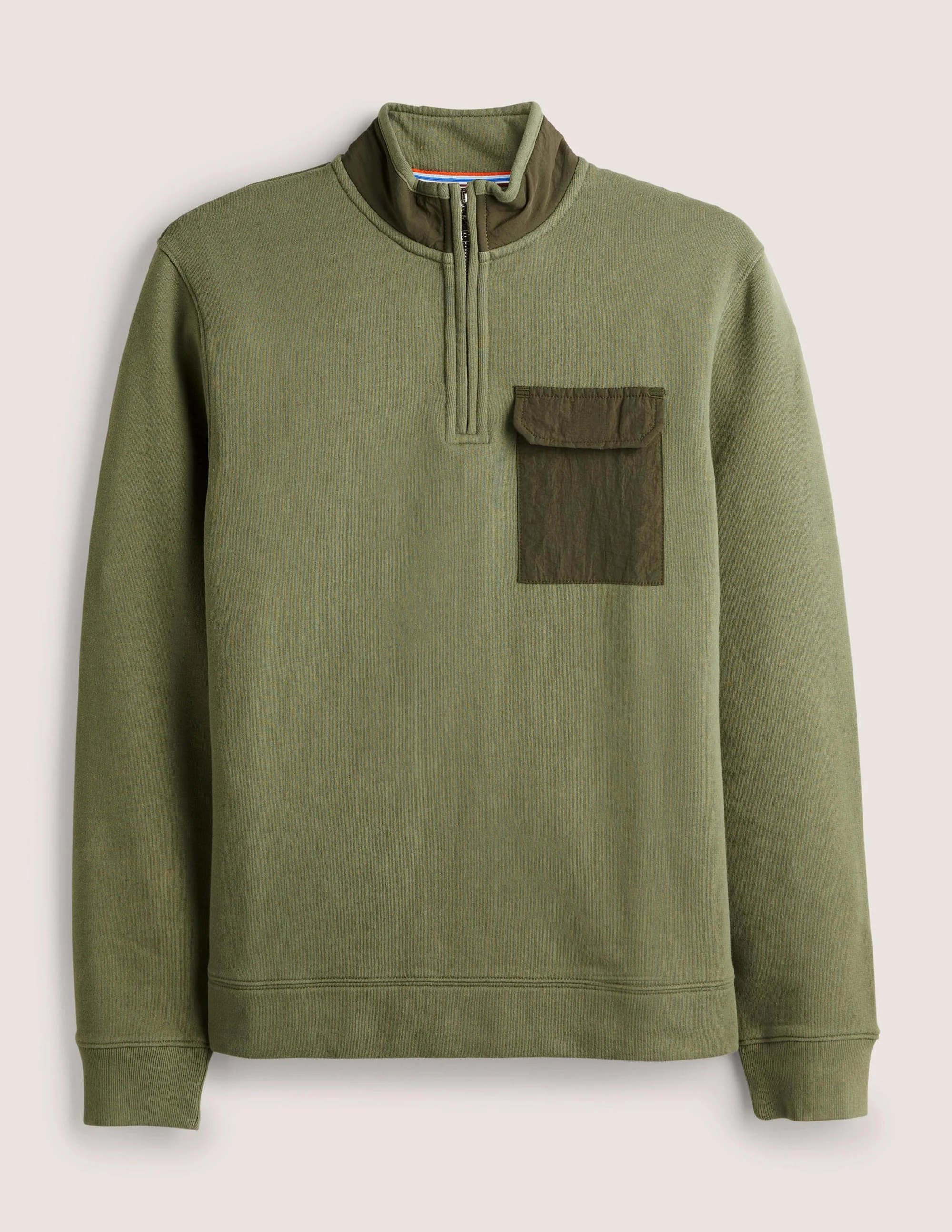 Side Panel Half Zip-Utility Green - Image 6
