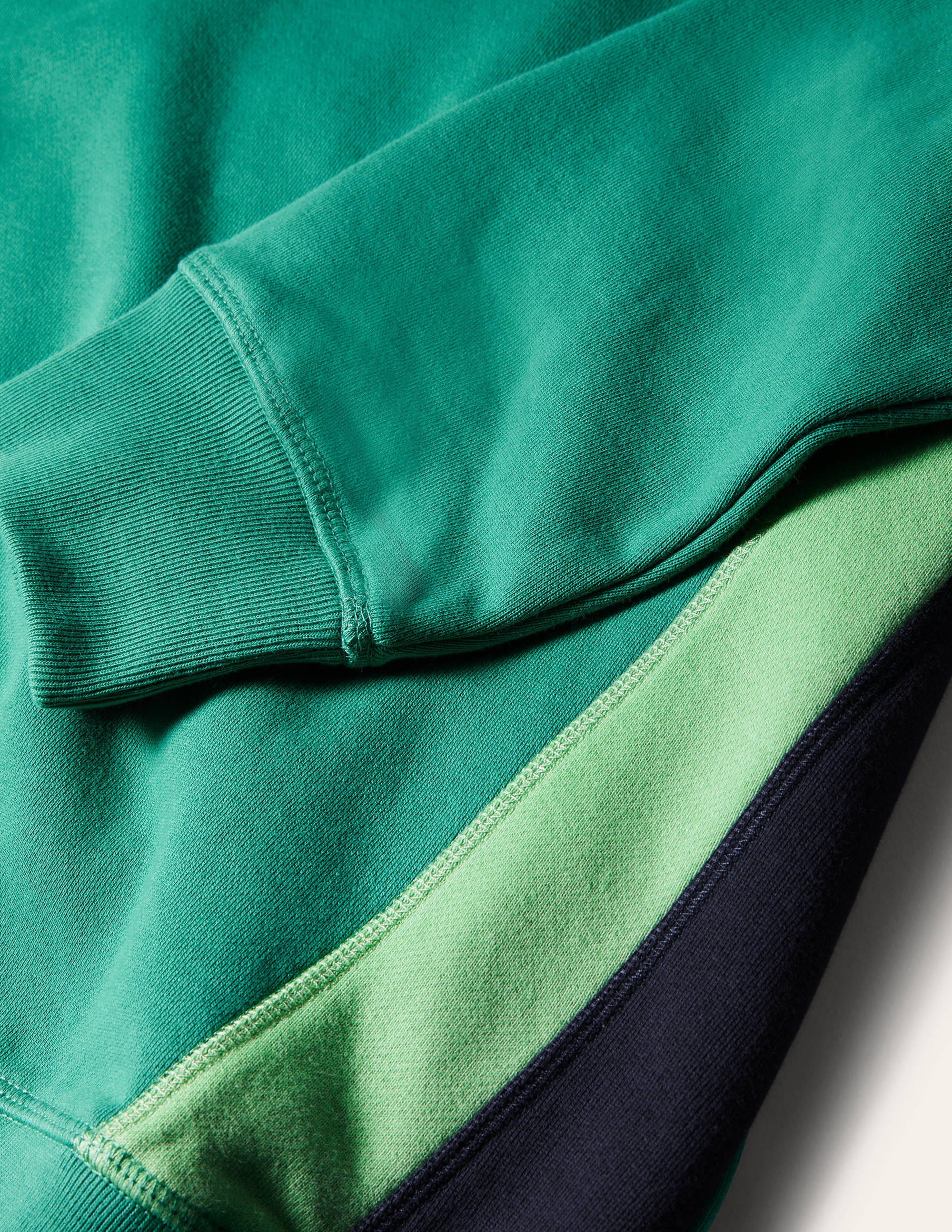 Side Stripe Sweatshirt-Sardinia Green/ Navy Stripe - Image 5