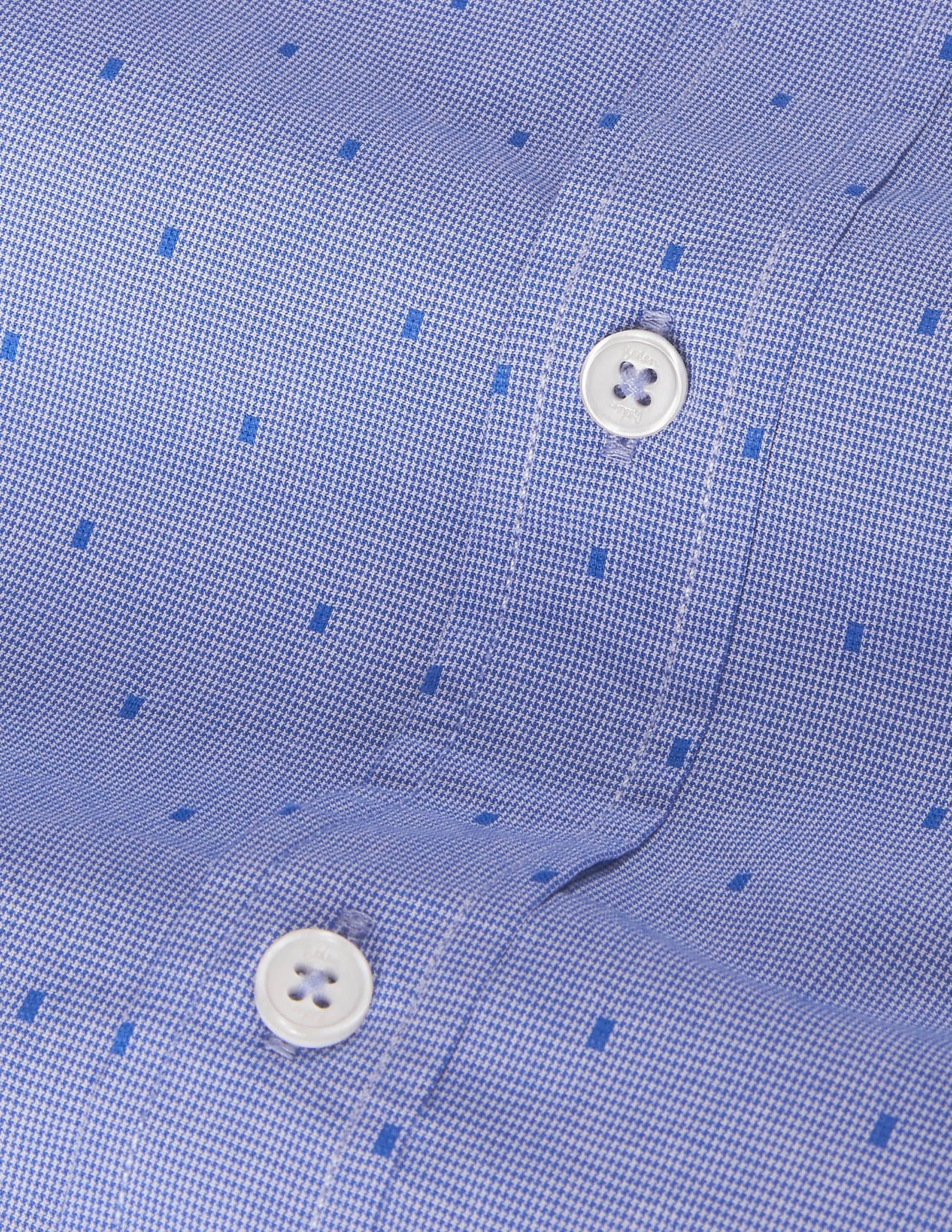 Slim Fit Classic Poplin Shirt-Sky Blue Dobby - Image 6