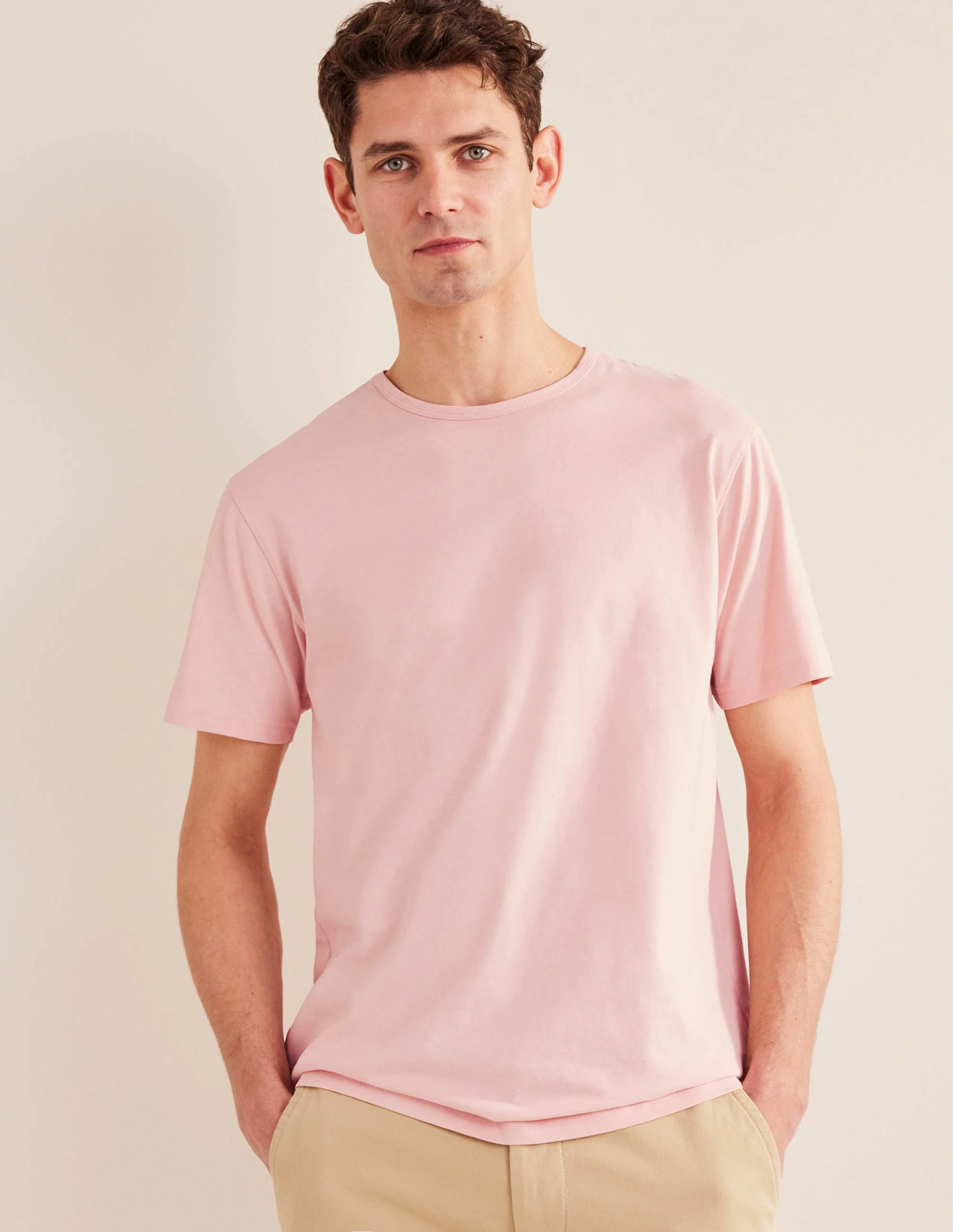 Slim Fit Classic T-Shirt-Lotus Pink - Image 4