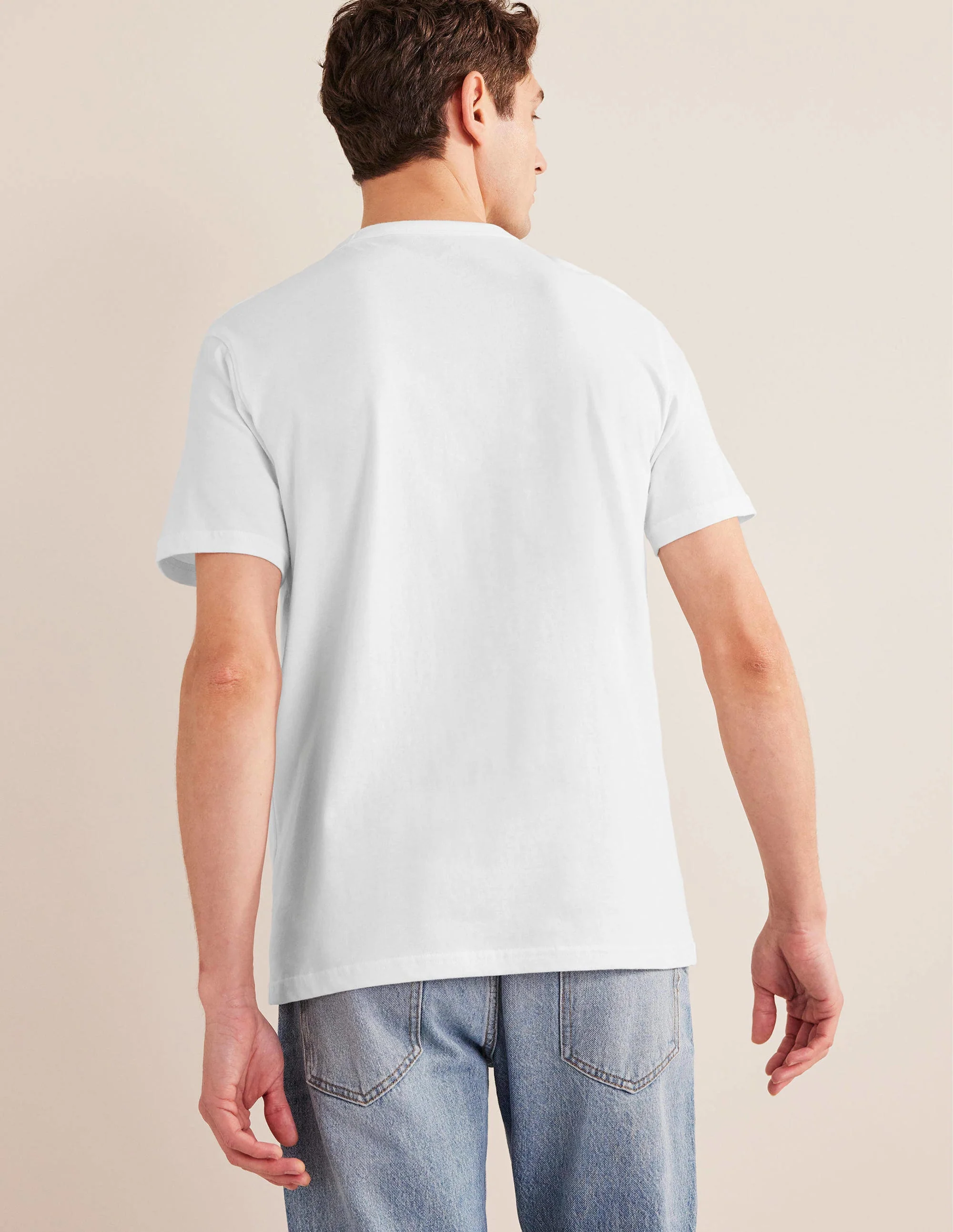 Slim Fit Classic T-Shirt-White - Image 3