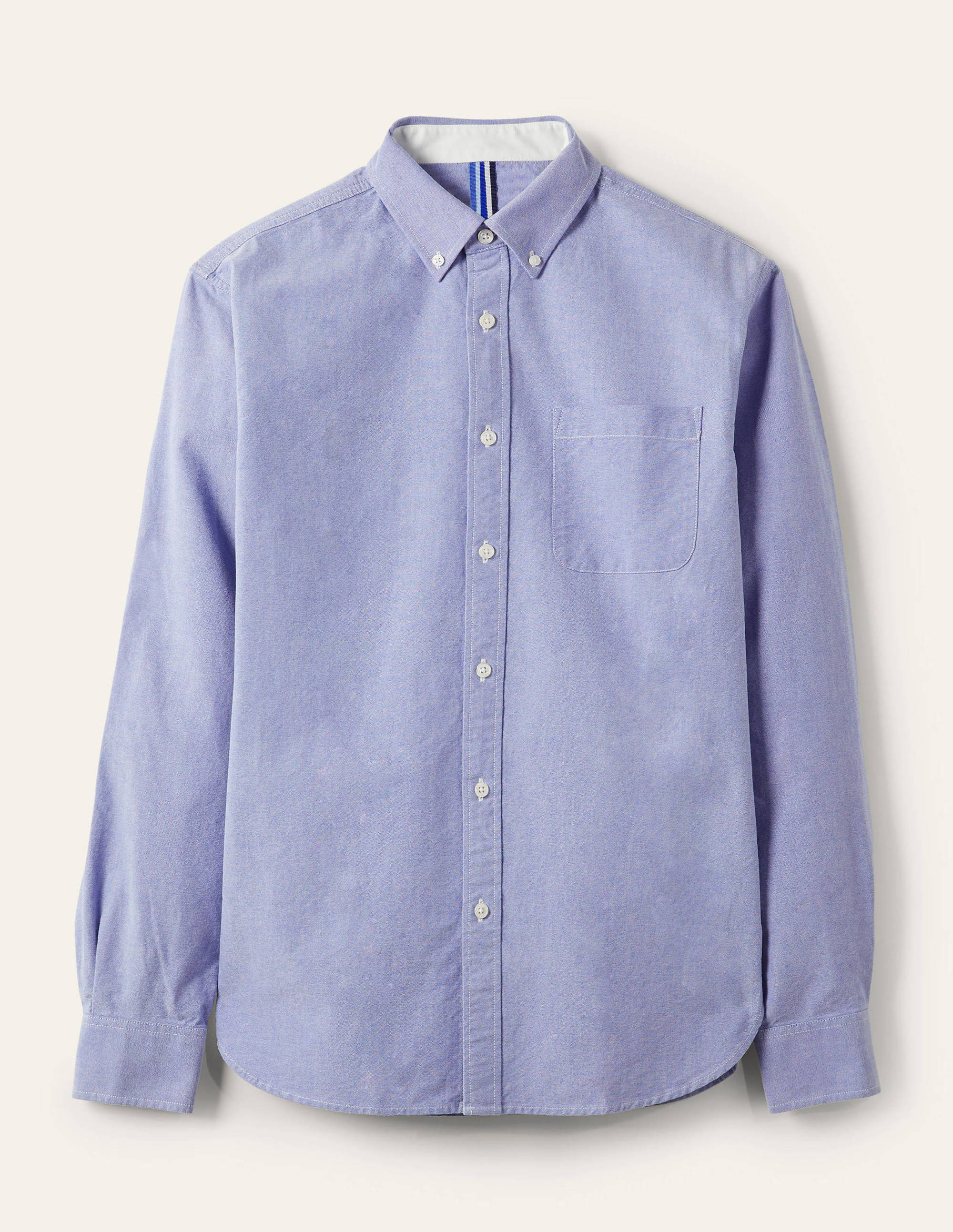 Slim Fit Oxford Shirt-Blue - Image 5