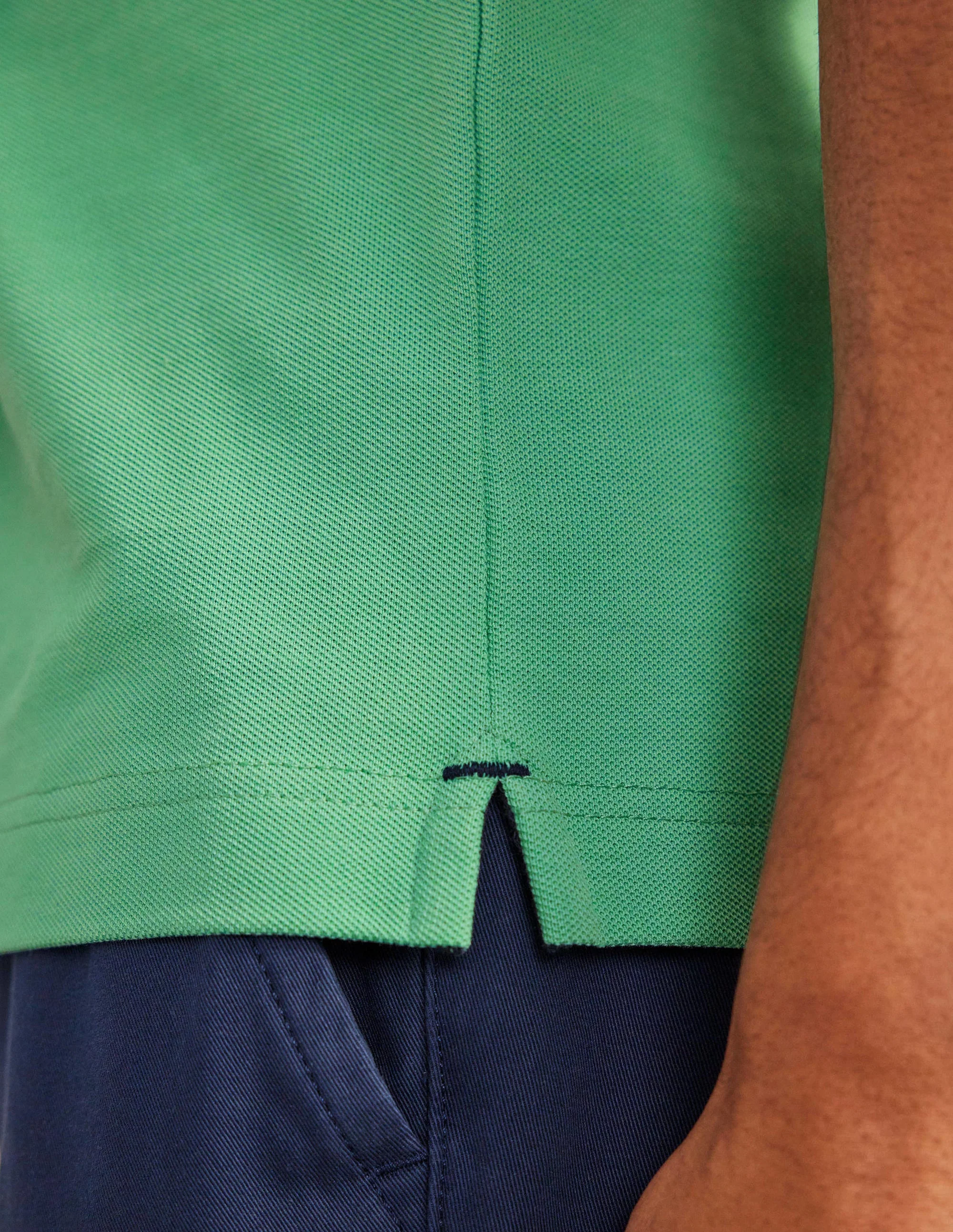 Slim Fit Piqué Polo-Soft Spearmint Green - Image 4