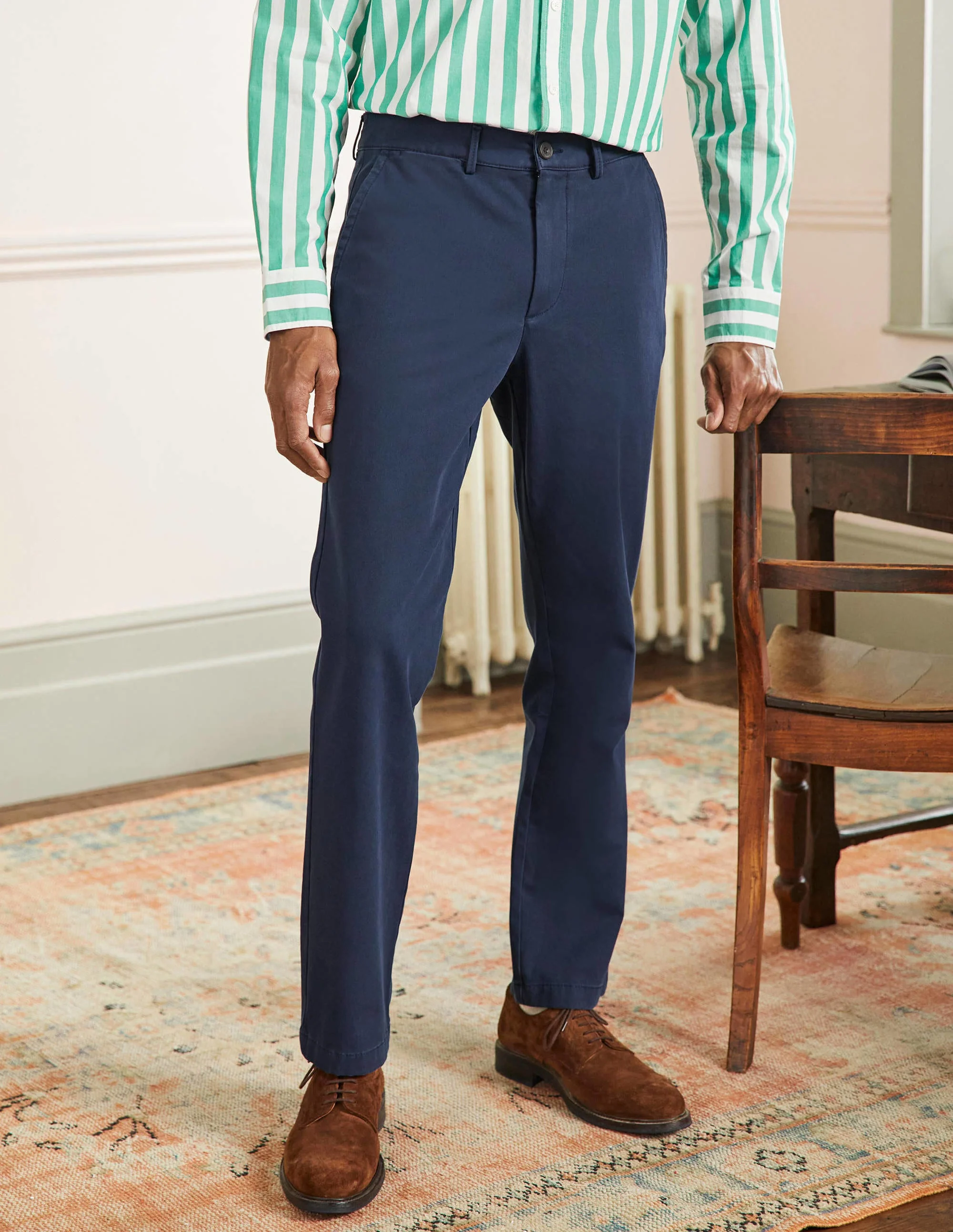 Straight Leg Chinos-Navy - Image 4
