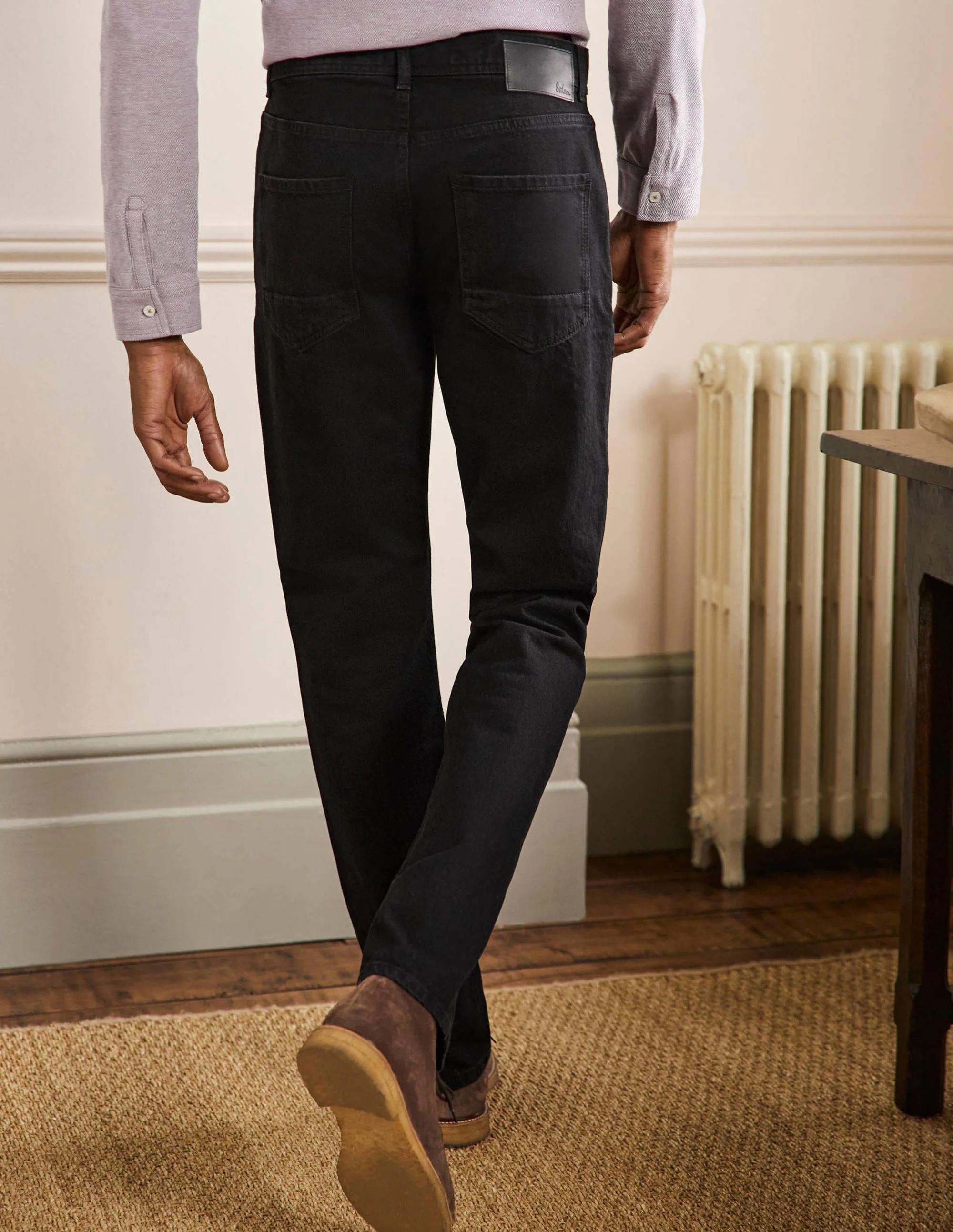 Straight Leg Jeans-Black Denim - Image 3