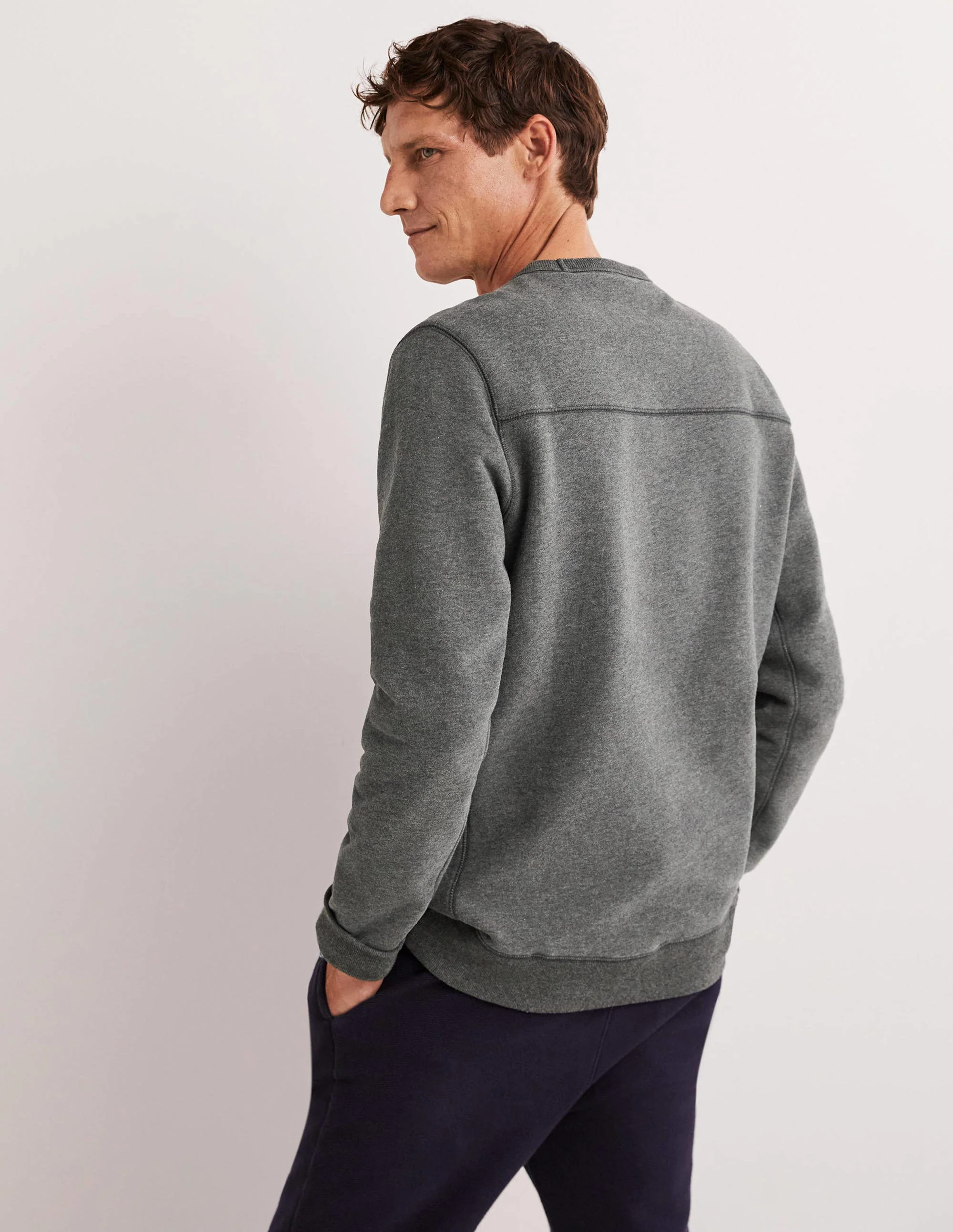 Supersoft Sweatshirt-Charcoal Marl/Car - Image 3