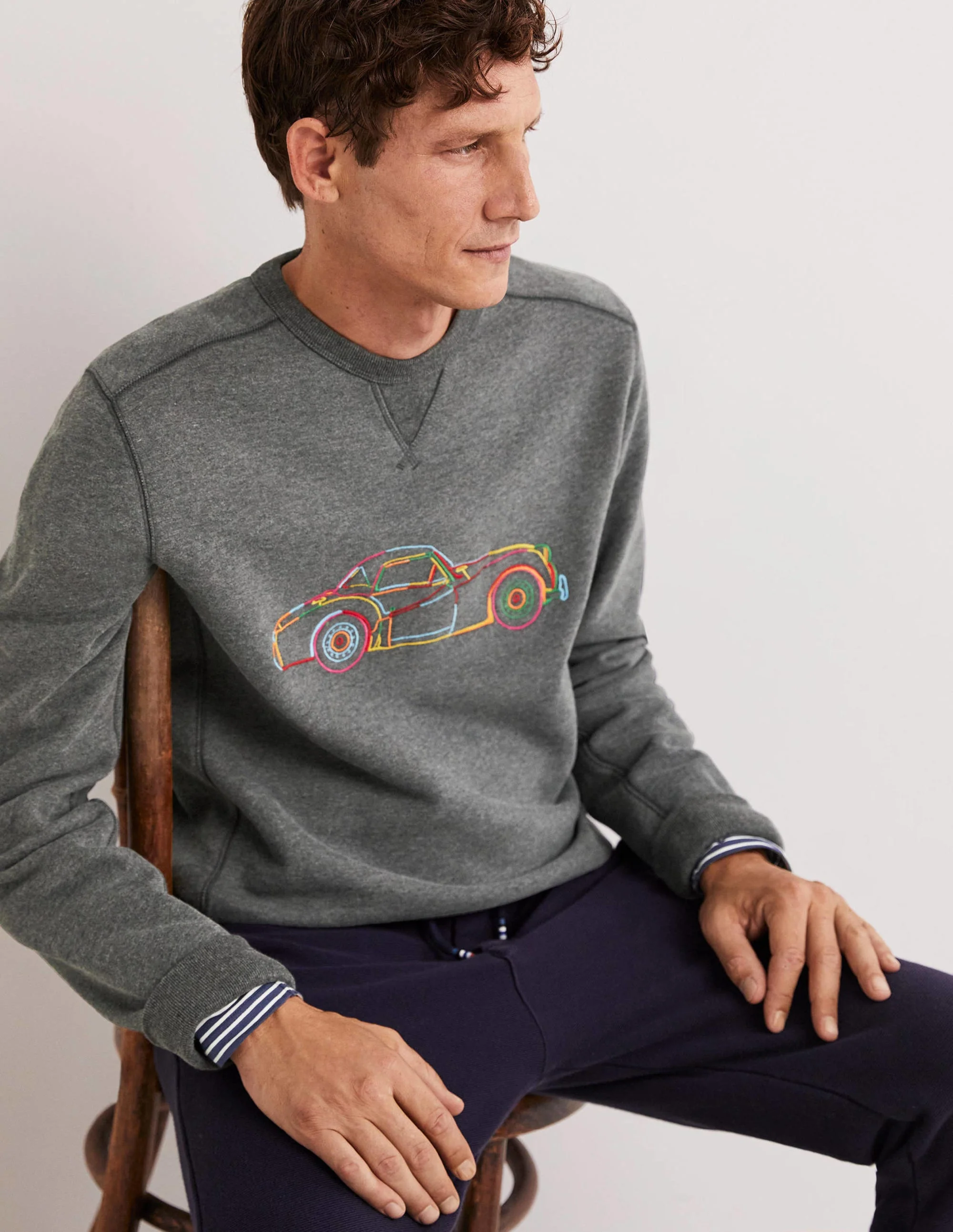 Supersoft Sweatshirt-Charcoal Marl/Car - Image 4