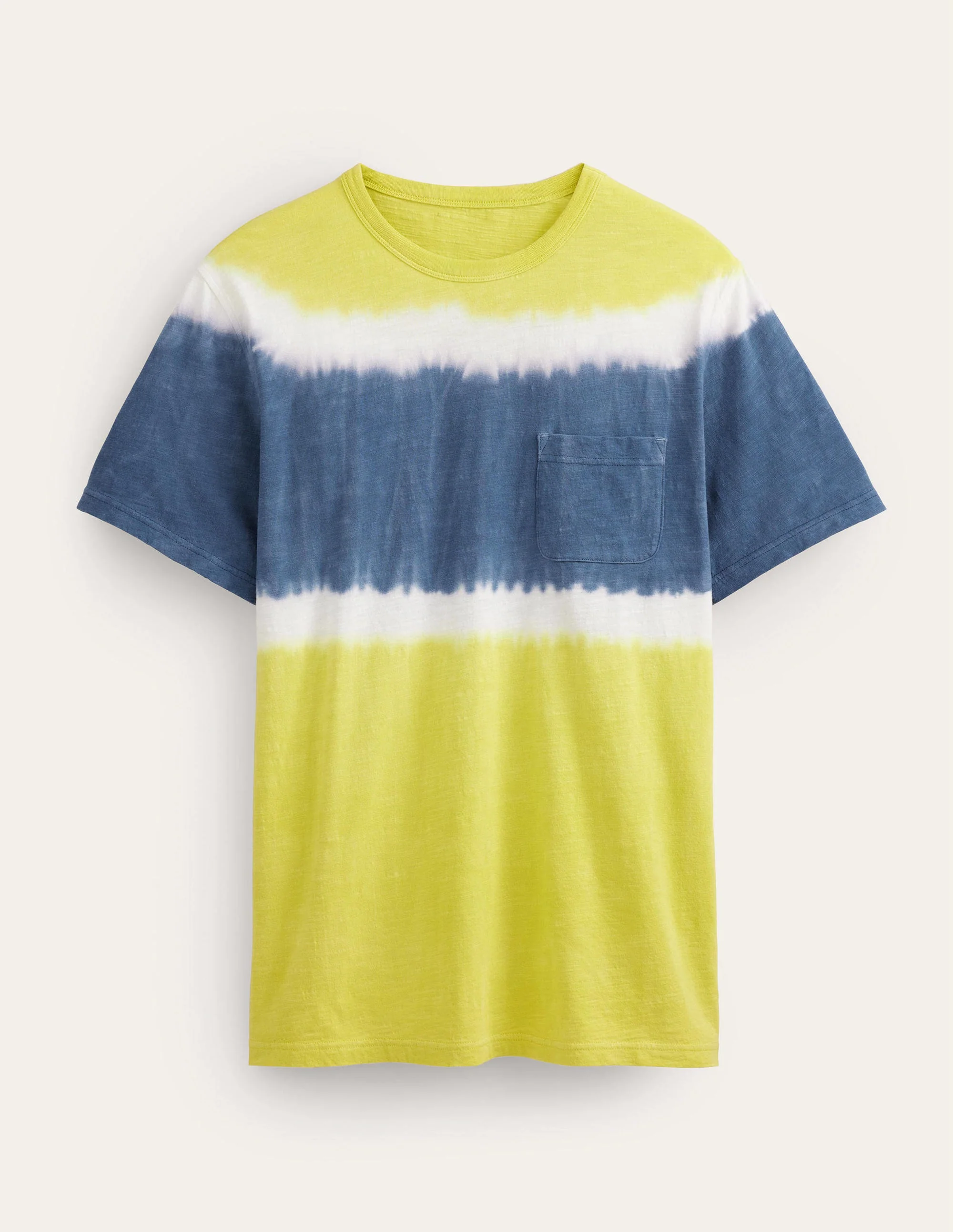 Tie Dye Laundered T-shirt-Gooseberry Yellow - Image 5