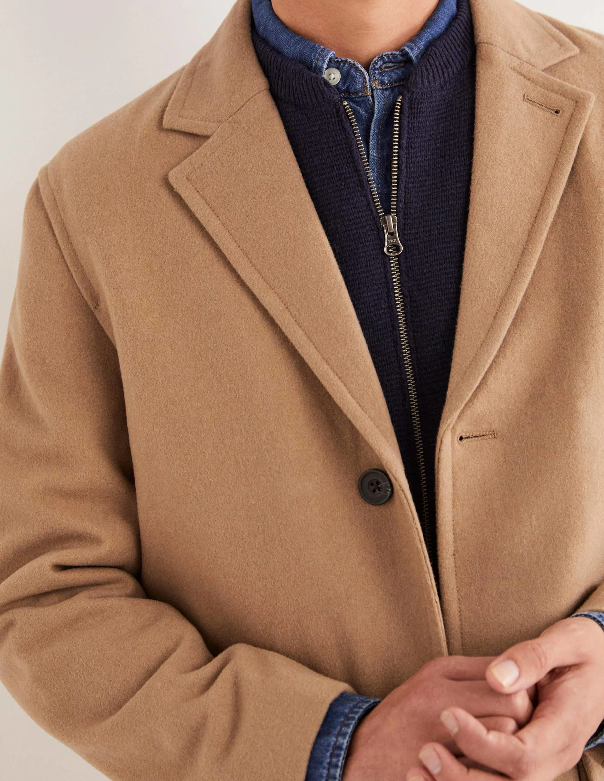 Wool Overcoat-Camel - Image 2