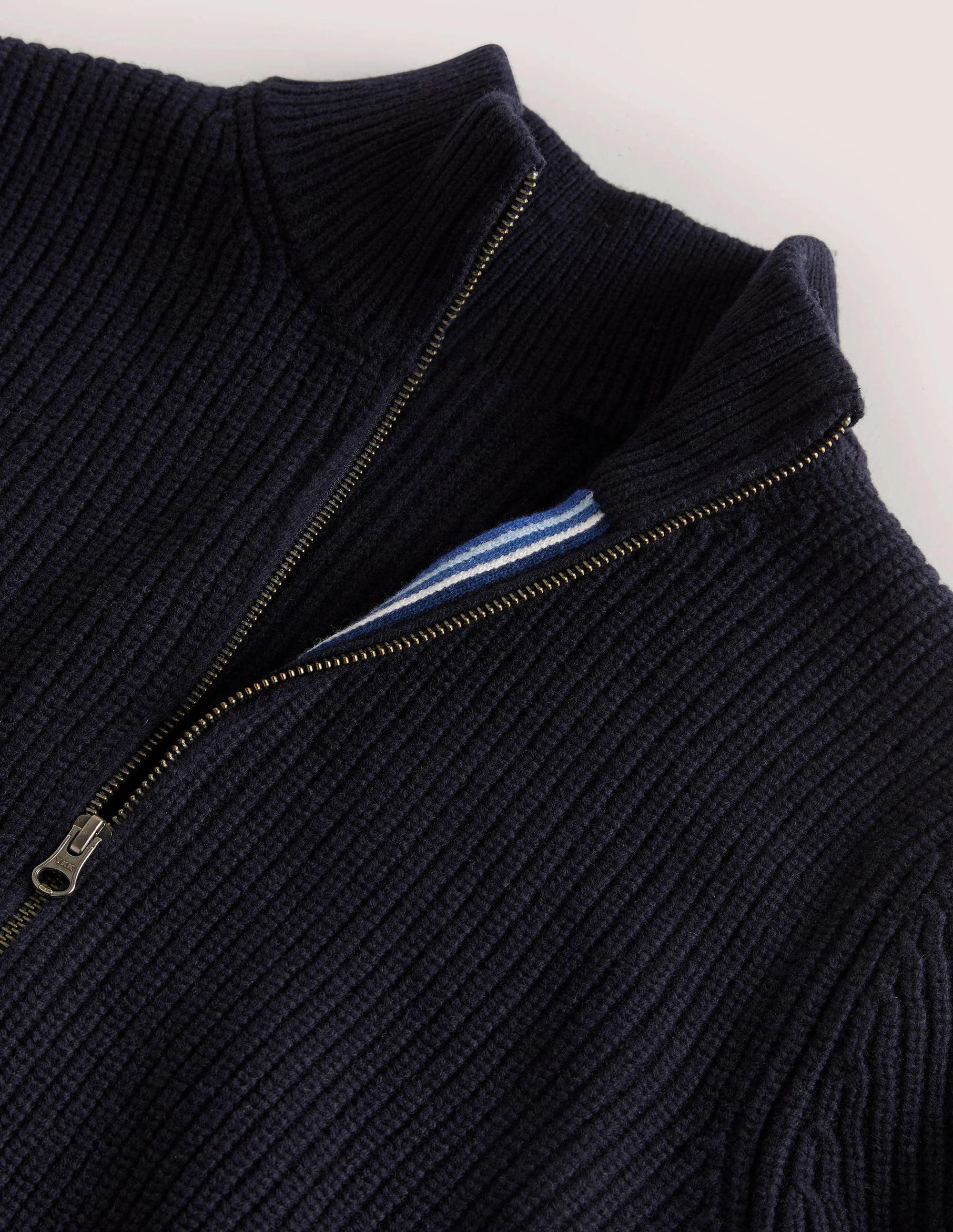 Zip through Cardigan-Navy - Image 6
