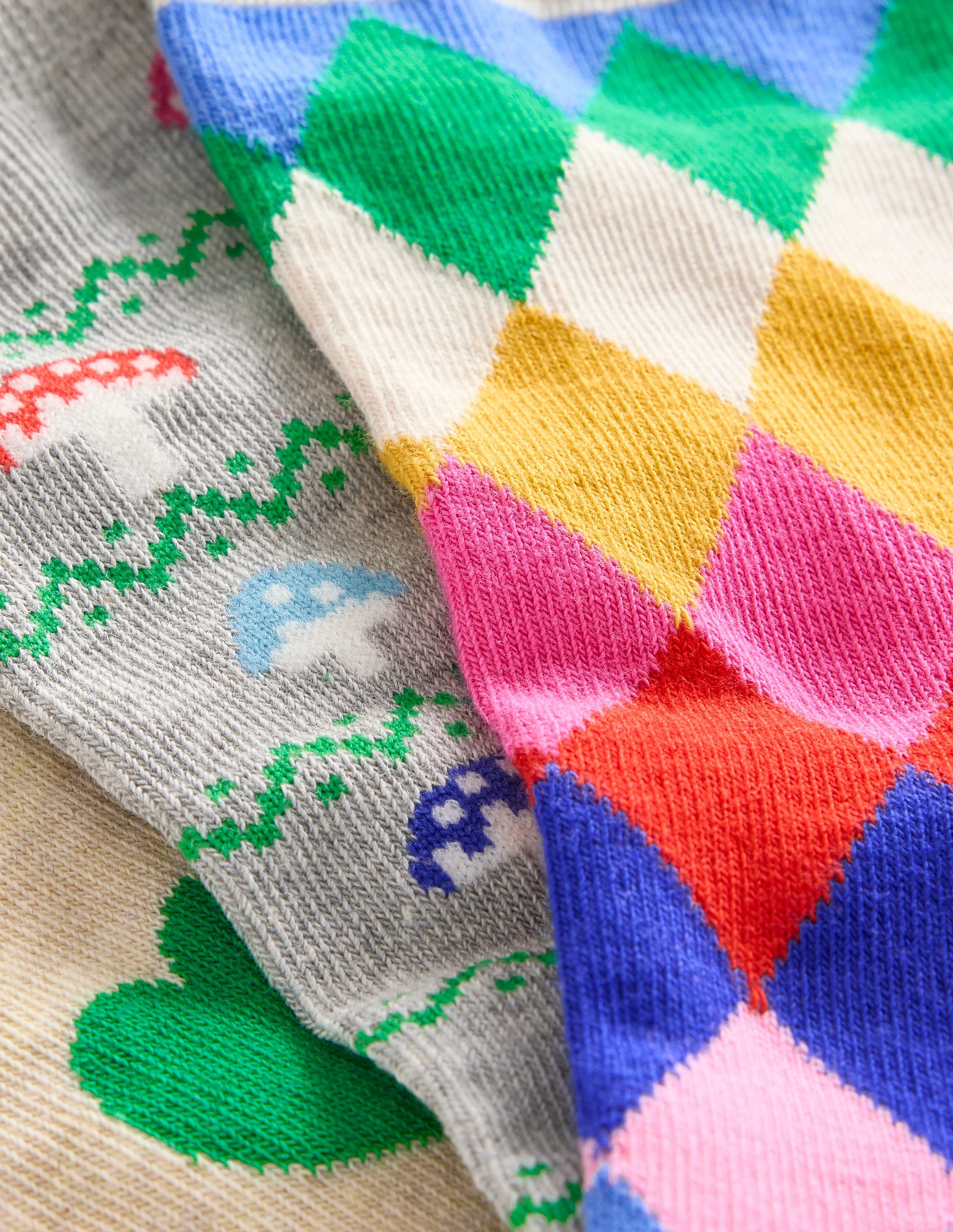 3 Pack Novelty Socks-Rainbow Novelty - Image 3