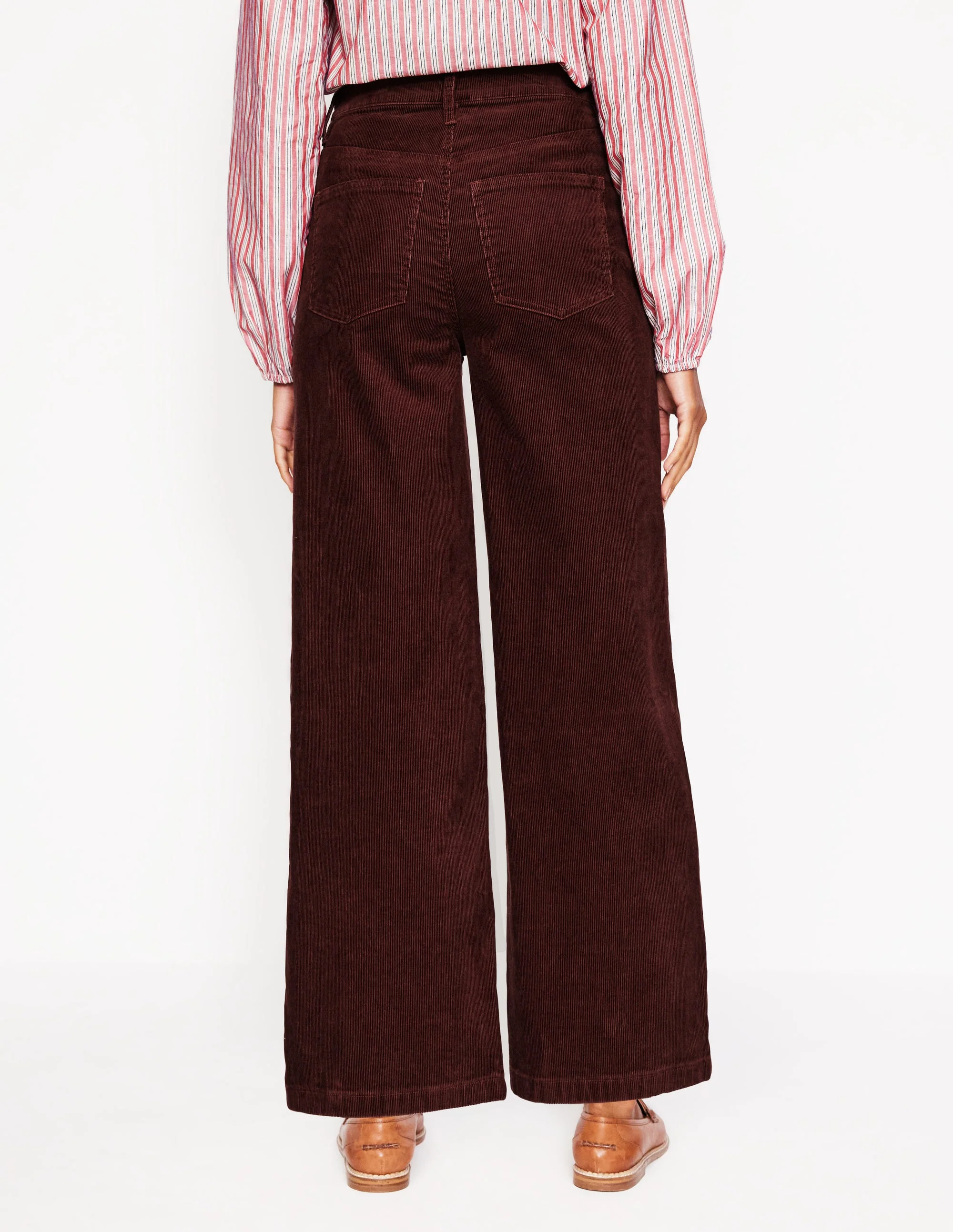 5 Pocket Cord Crop Jeans-Chestnut - Image 3