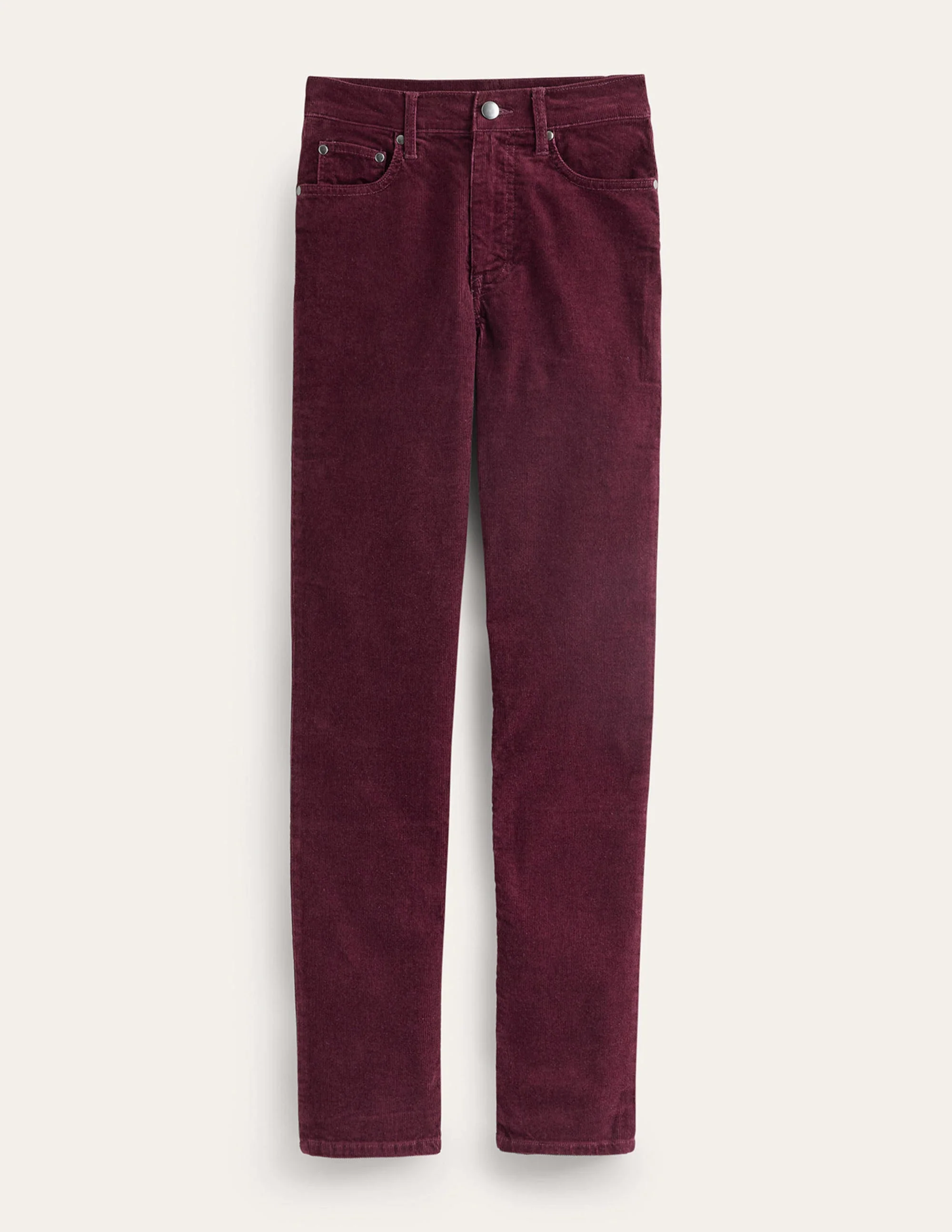 5 Pocket Cord Slim Jeans-Dark Burgundy - Image 7