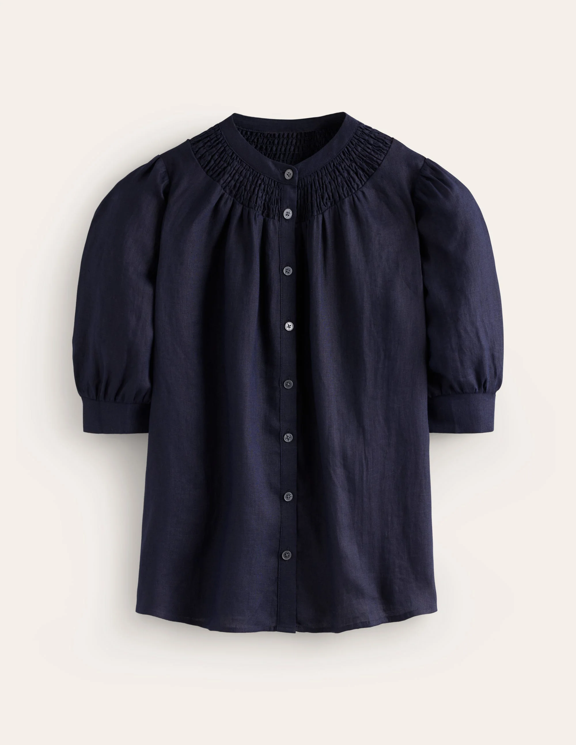 Ada Linen Top-Navy - Image 5