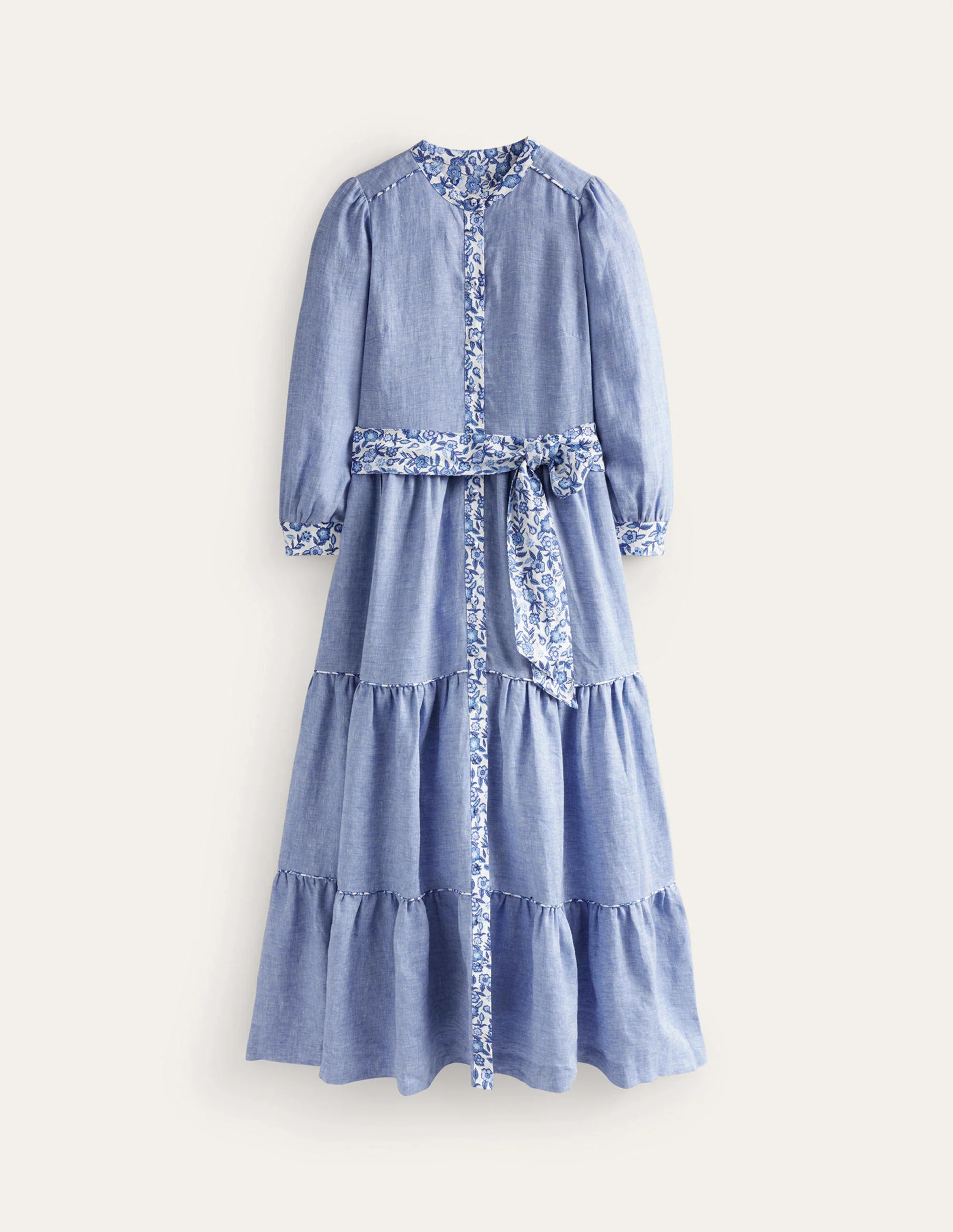 Alba Linen Maxi Dress-Chambray - Image 6
