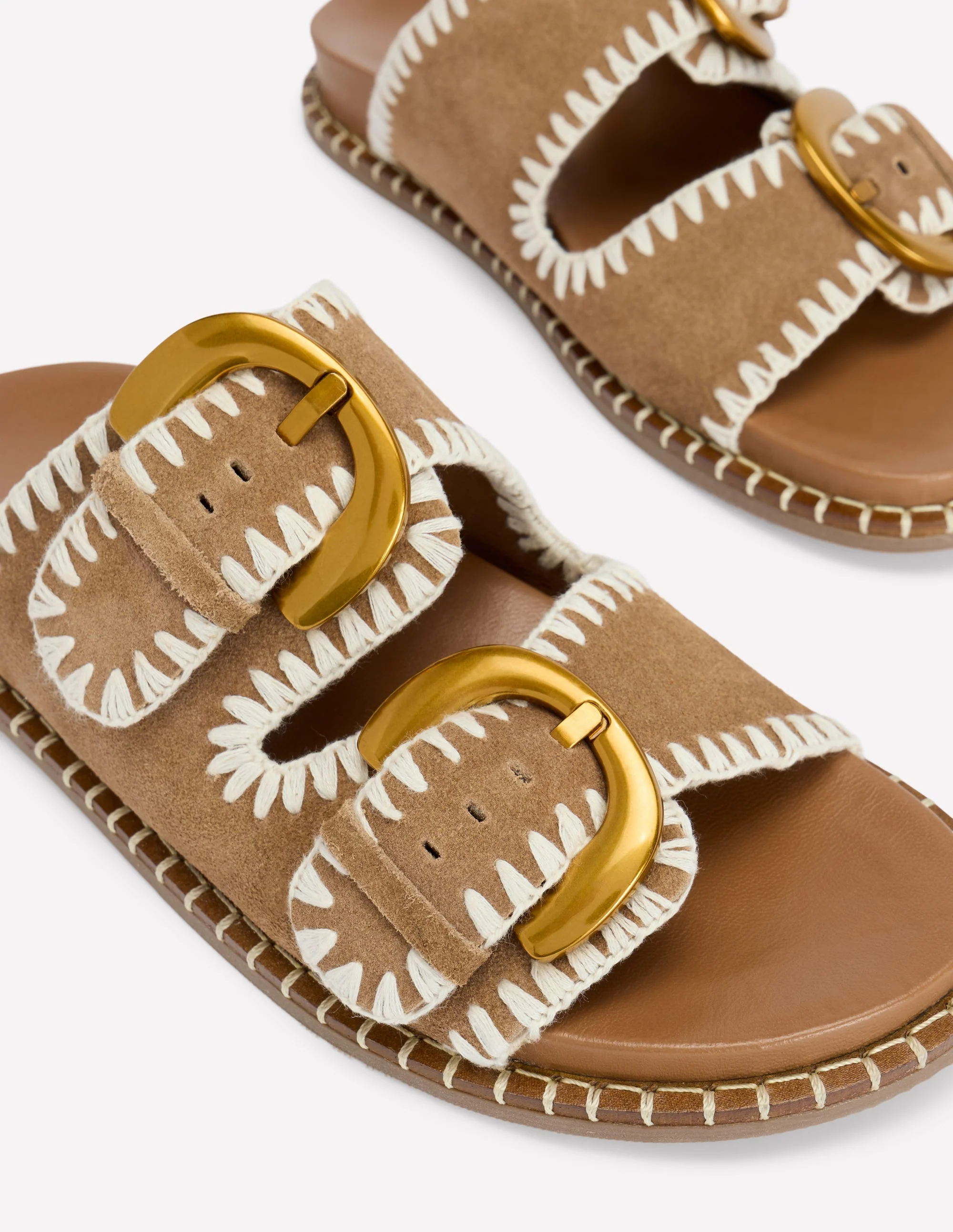 Alberta Footbed Sandals-Tan - Image 4