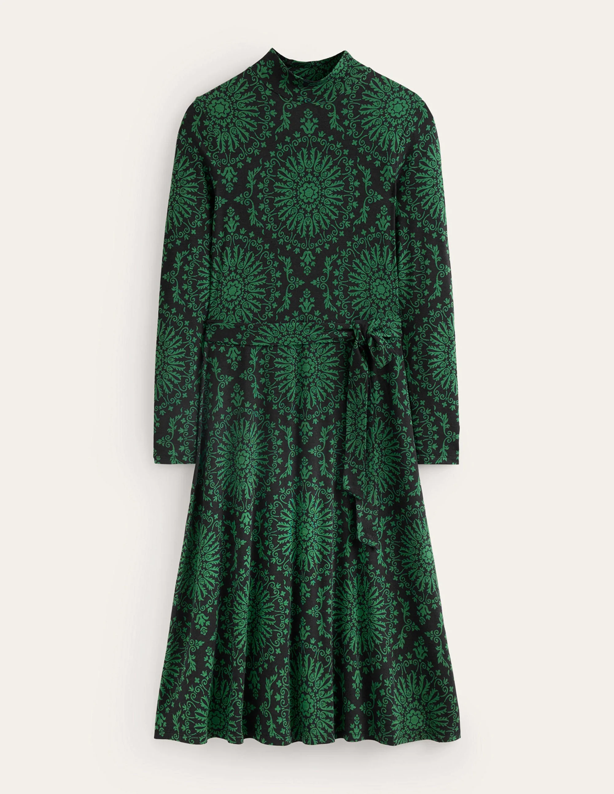 Alberta Jersey Midi Dress-Amazon Green, Artizan Geo - Image 6