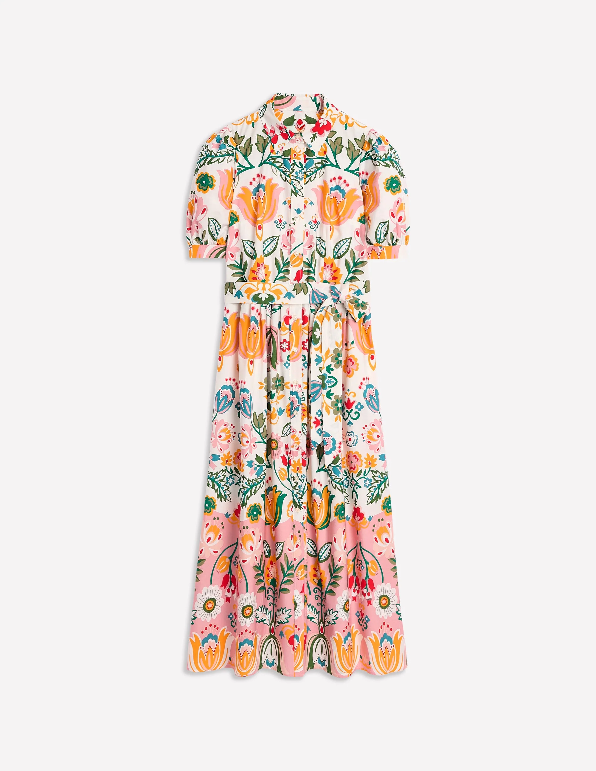 Alexa Maxi Shirt Dress-Ivory, Tulip Fusion - Image 5