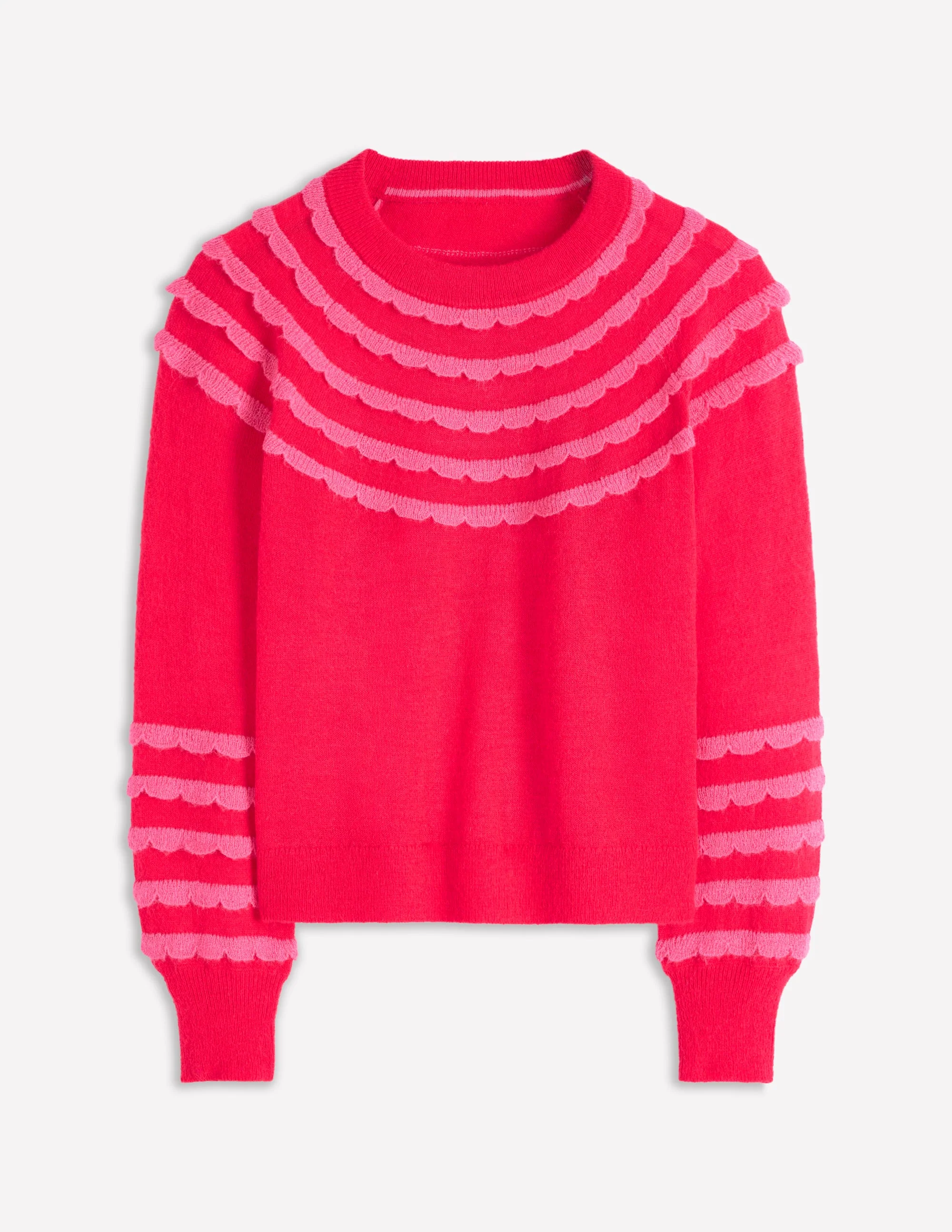 Alice Fluffy Raglan Jumper-Poppy Red - Image 5