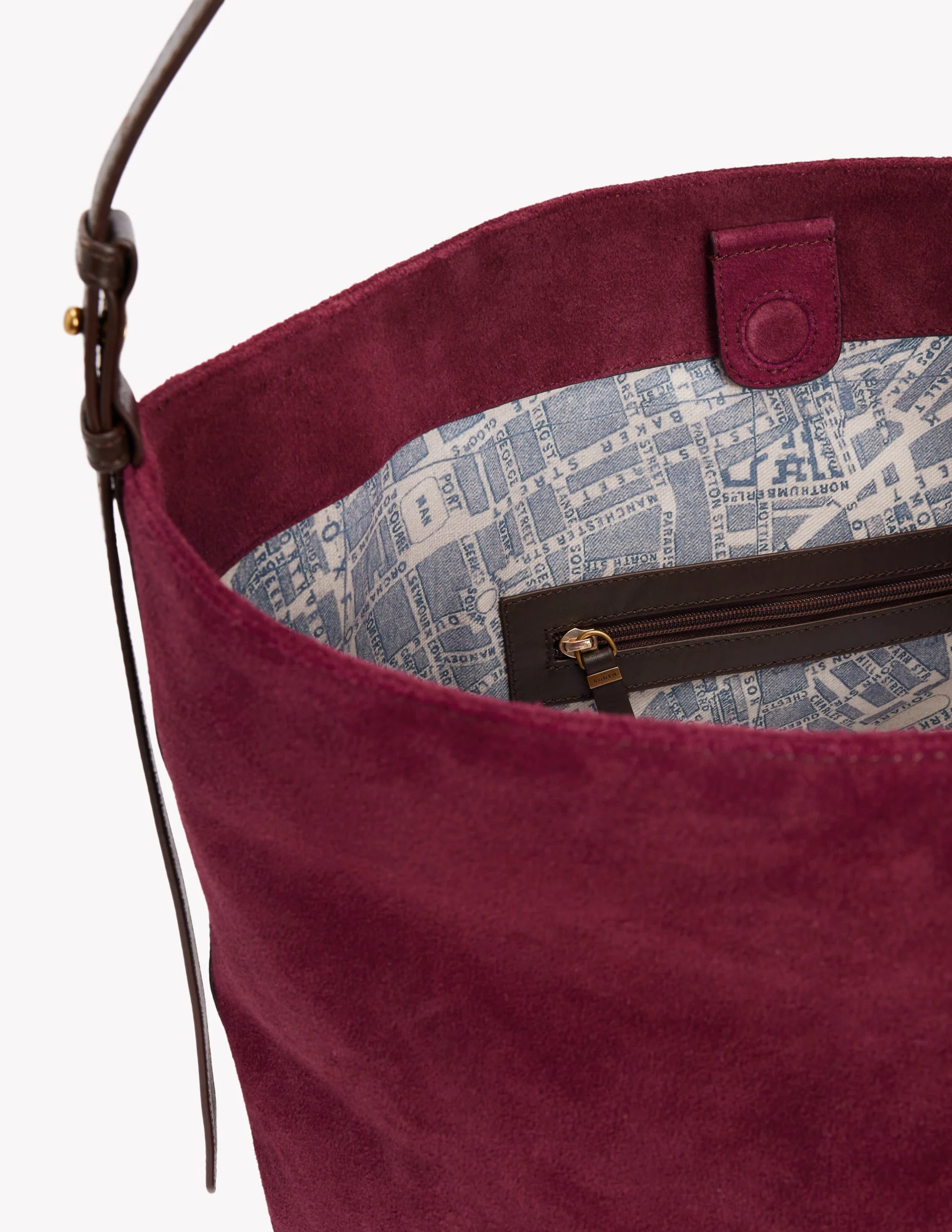 Allegra Medium Slouchy Tote-Burgundy - Image 5