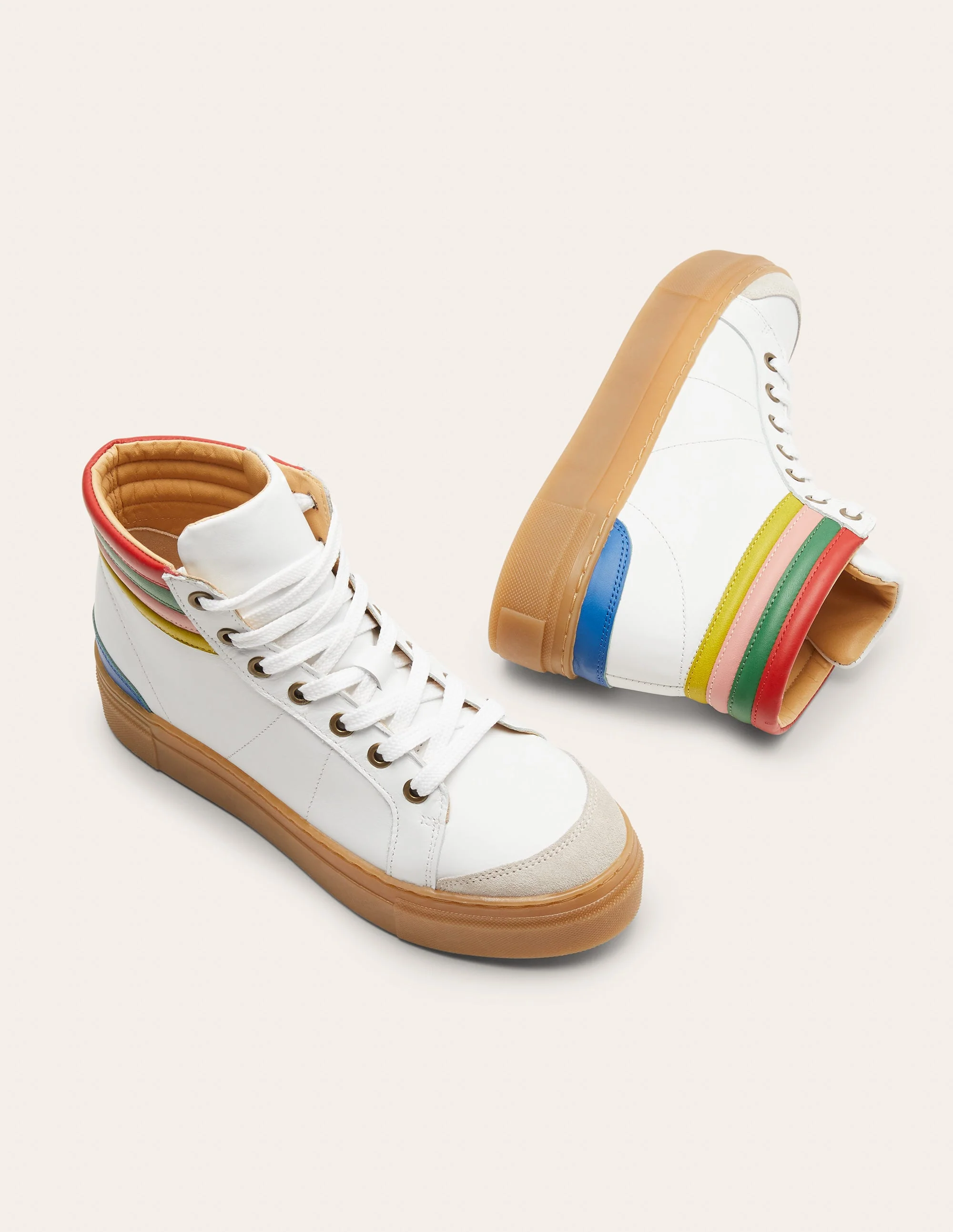 Amber High Top Sneakers-White Multi - Image 2