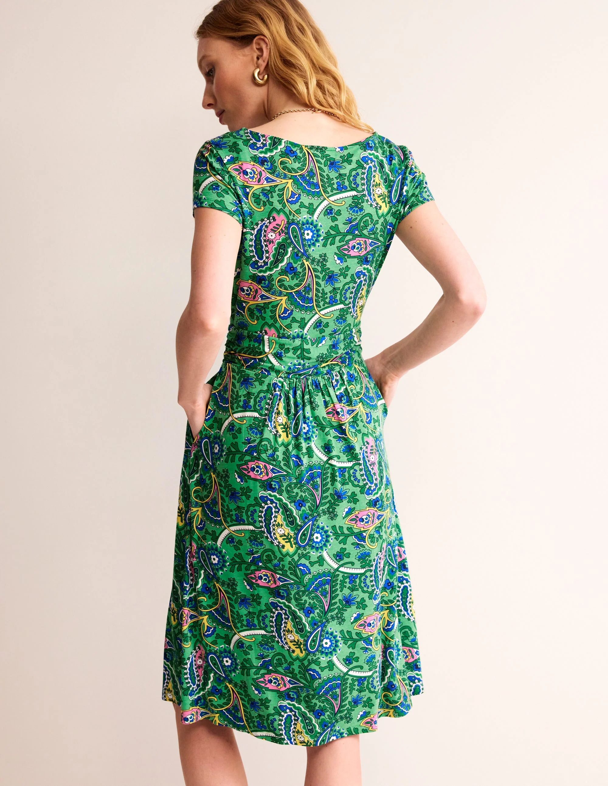 Amelie Jersey Dress-Ming Green, Fantastical - Image 3