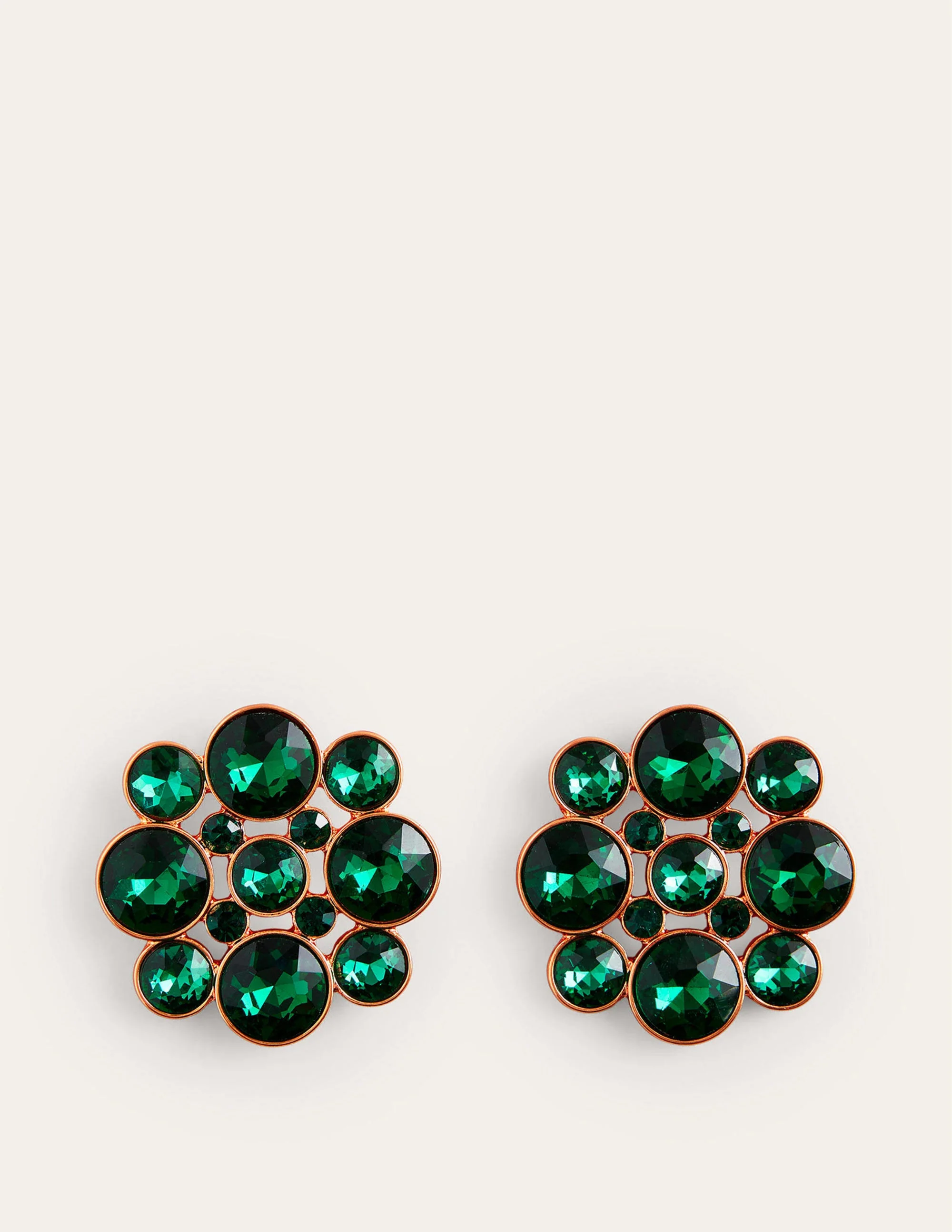 Andrea Jewel-Cluster Earrings-Green - Image 2