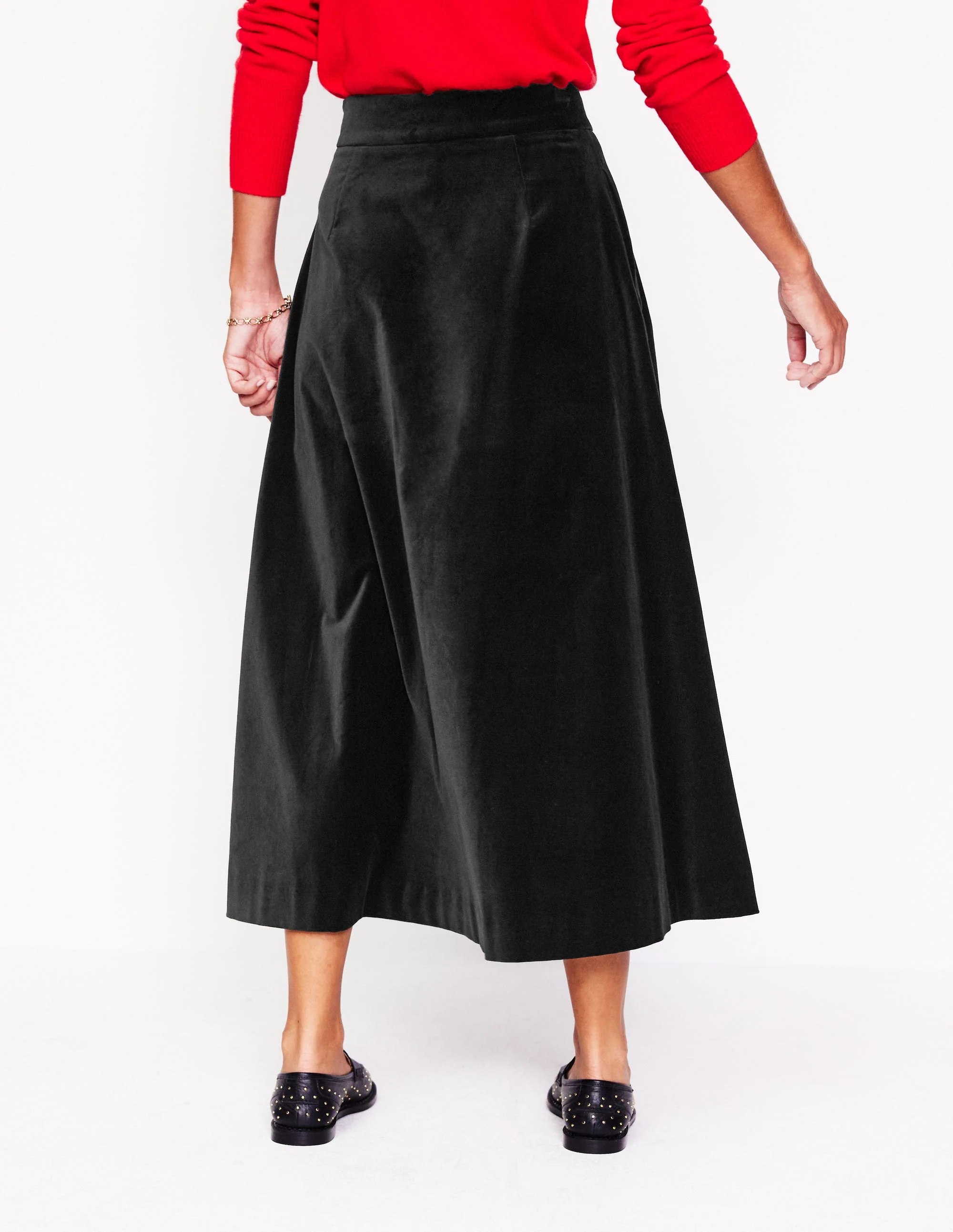 Angelica Velvet Skirt-Black - Image 3