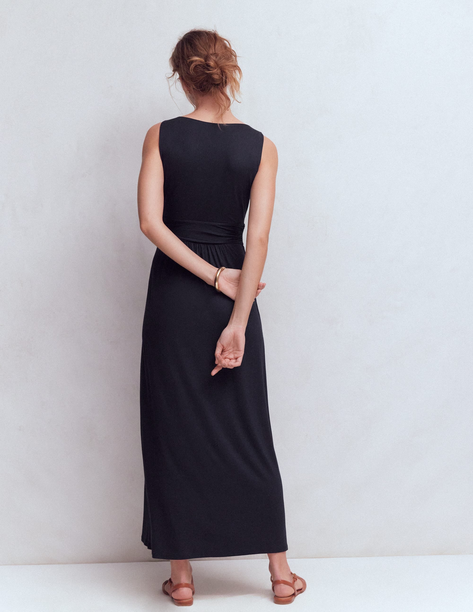 Antonia Jersey Maxi Dress-Navy - Image 3