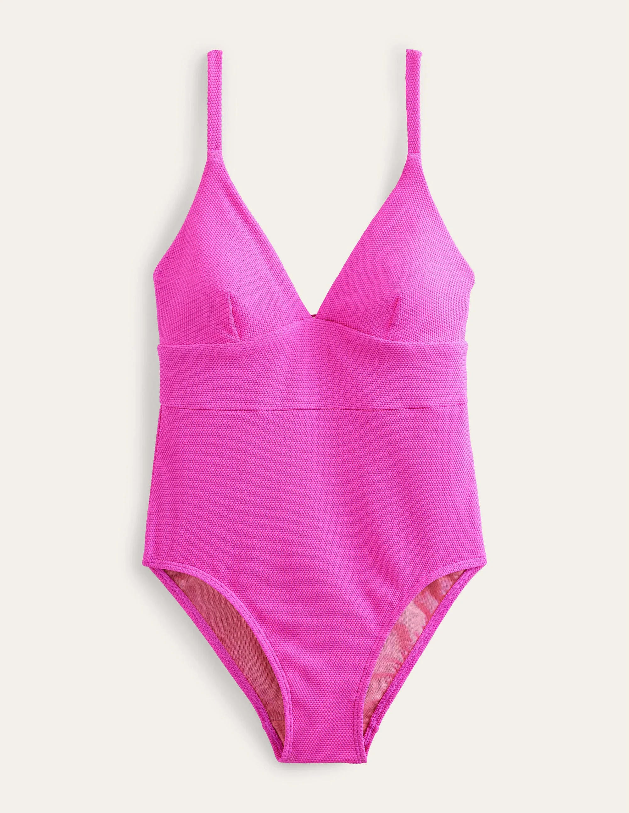 Arezzo V-neck Panel Swimsuit-Amazing Pink Texture - Image 6