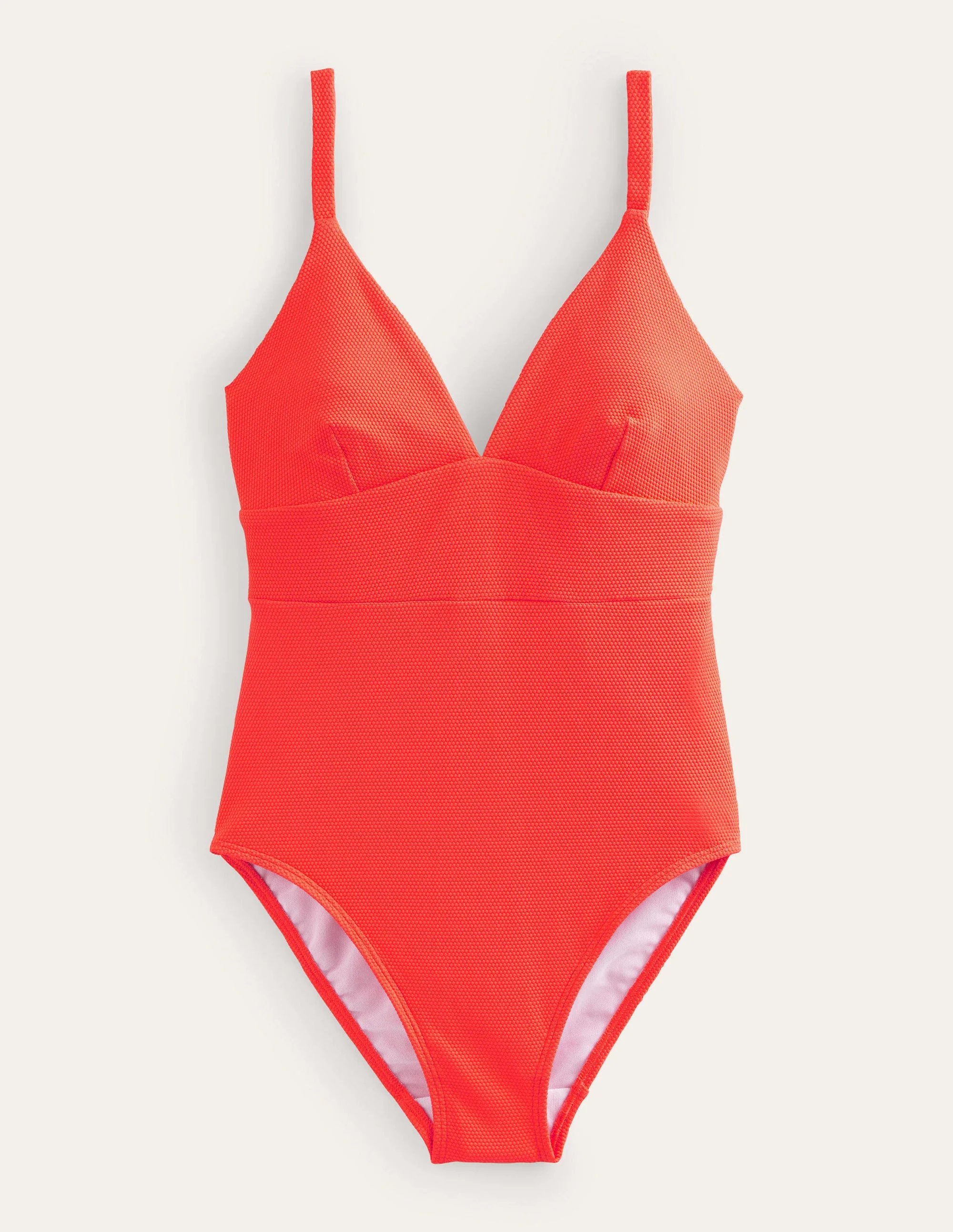 Arezzo V-neck Panel Swimsuit-Coral Texture - Image 6