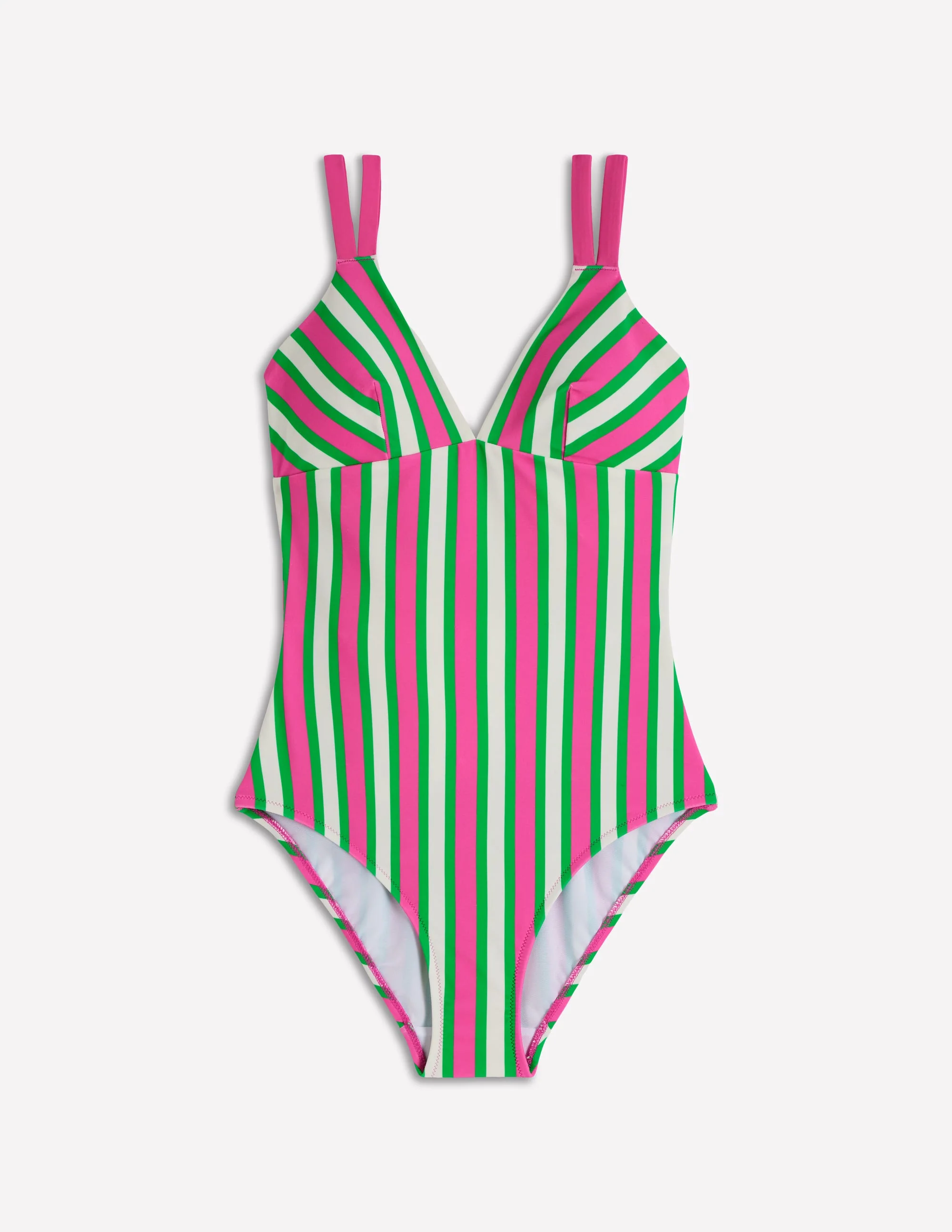 Arles Swimsuit-Pink, Green and White Stripe - Image 7