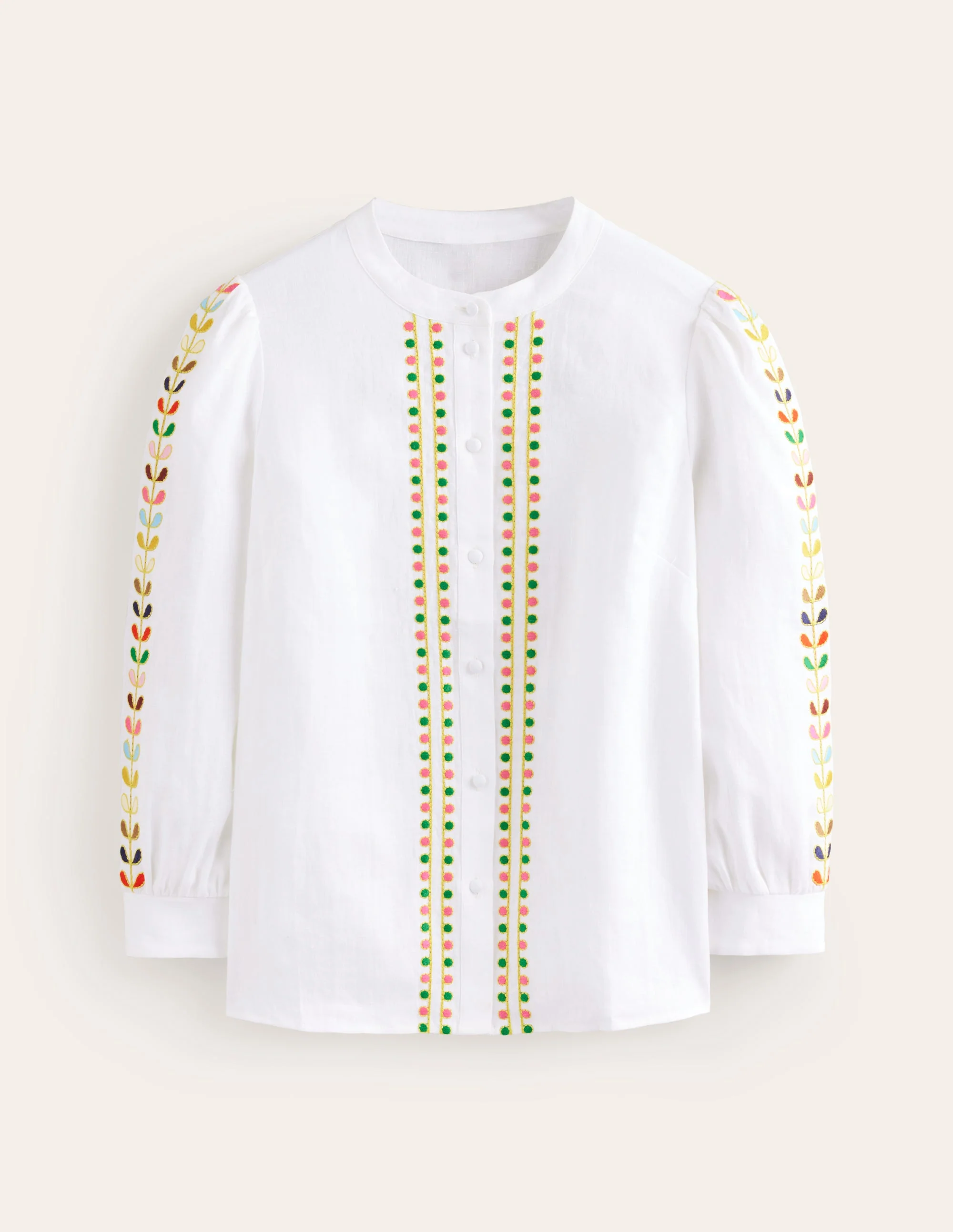 Ava Embroidered Top-White - Image 5
