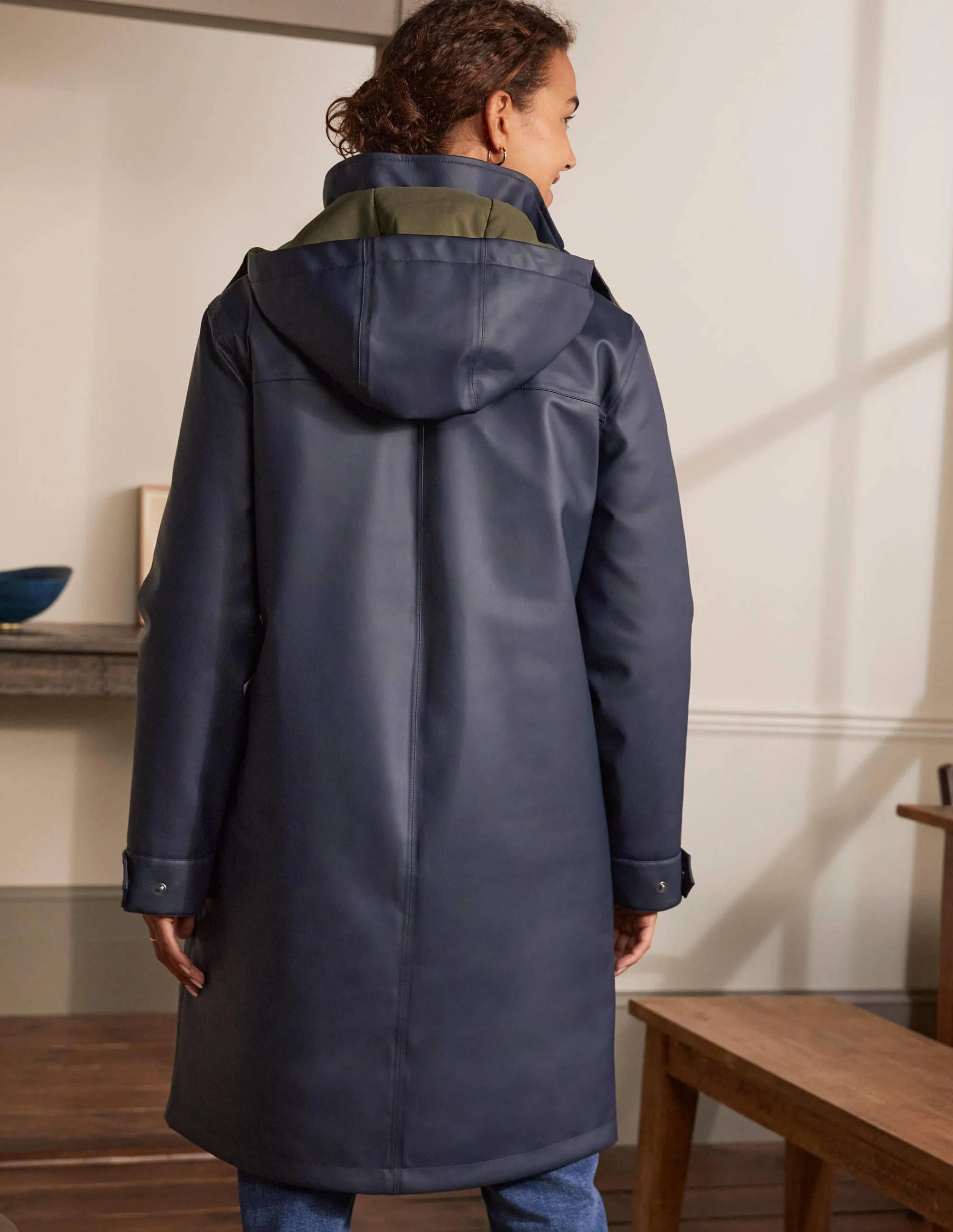 Bamburgh Raincoat-Navy/Khaki - Image 2