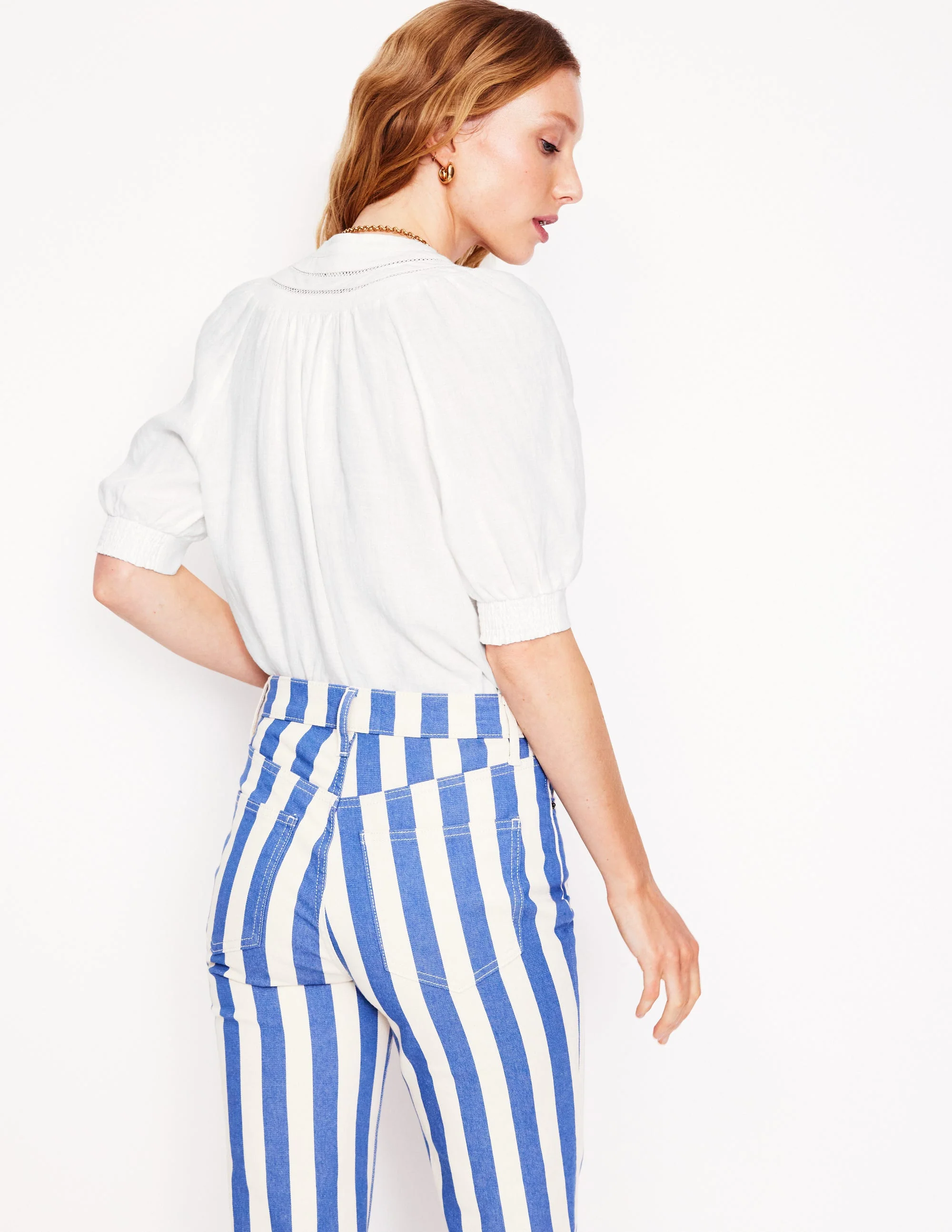 Bea Linen Top-White - Image 4