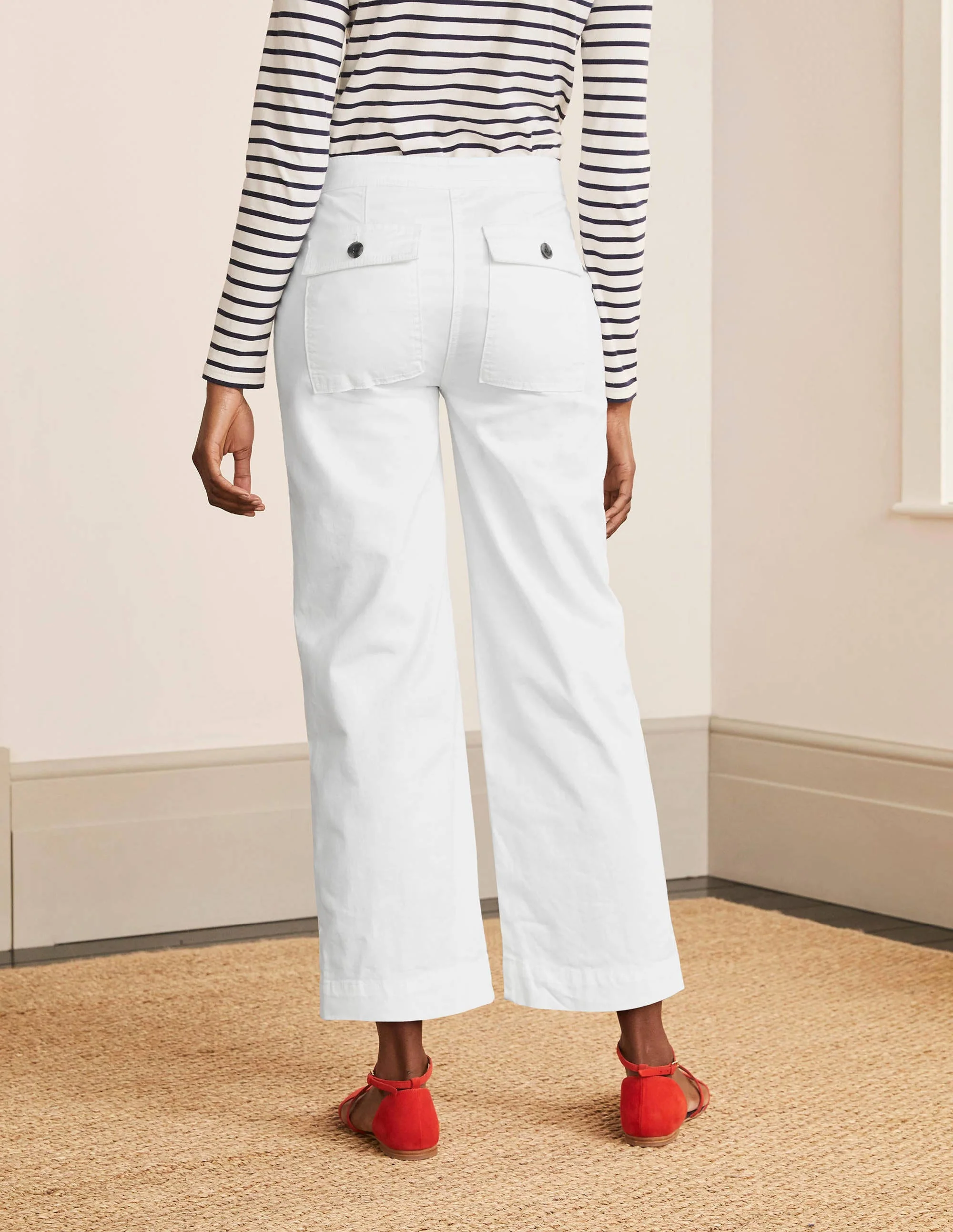 Beaufort Button Fly Pants-White - Image 2