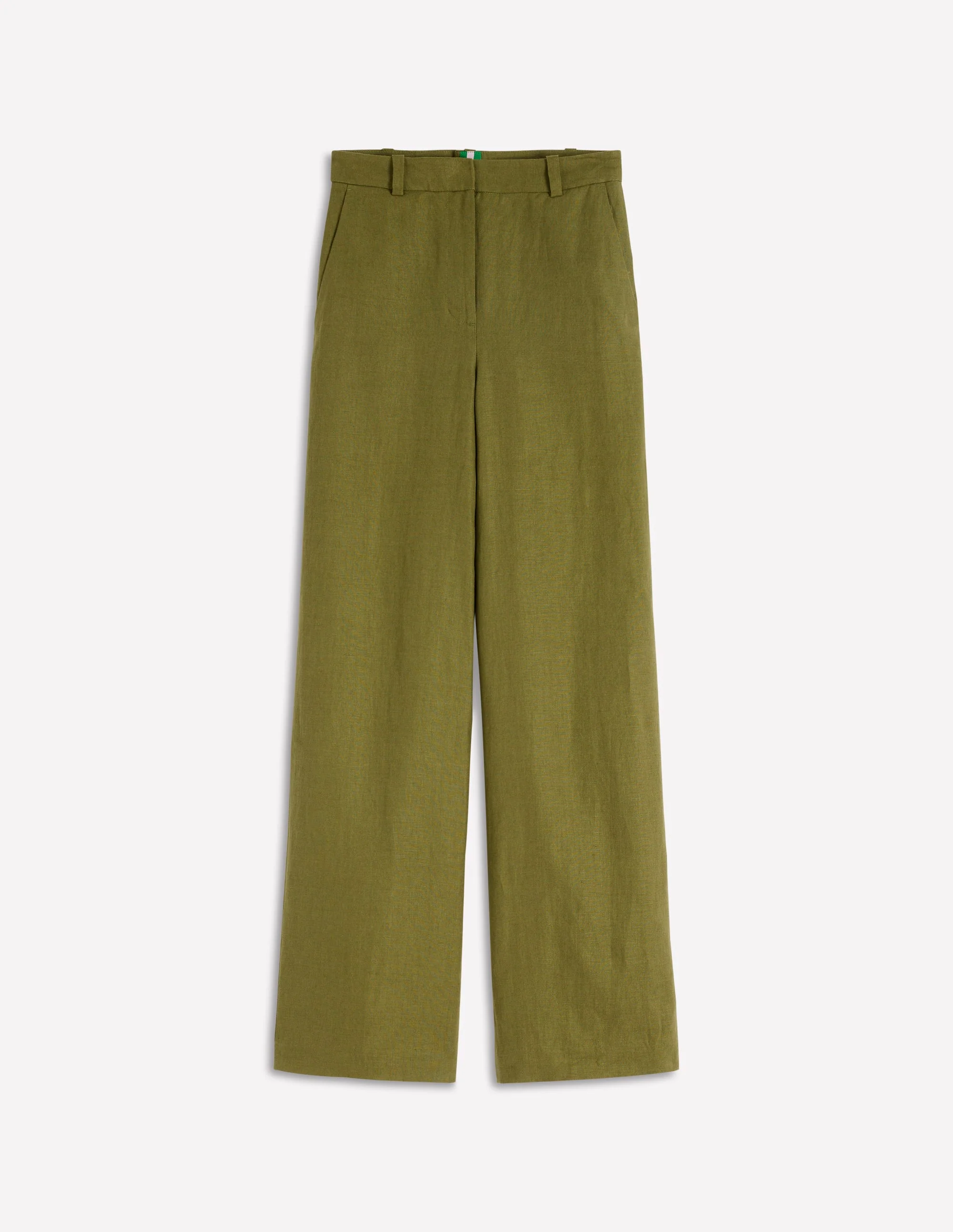 Belgravia Linen Pants-Olive Green - Image 6