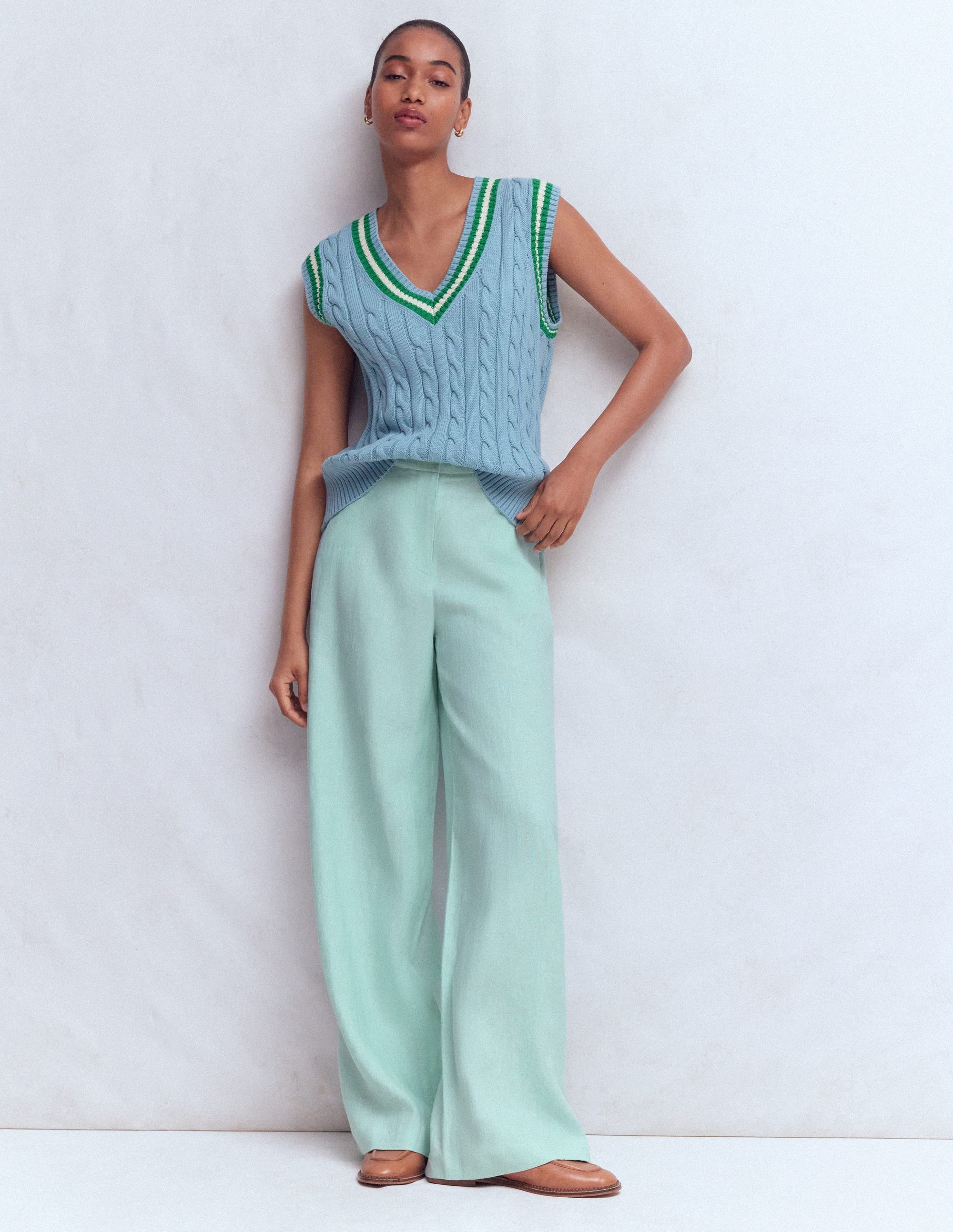 Belgravia Linen Pants-Spearmint - Image 5