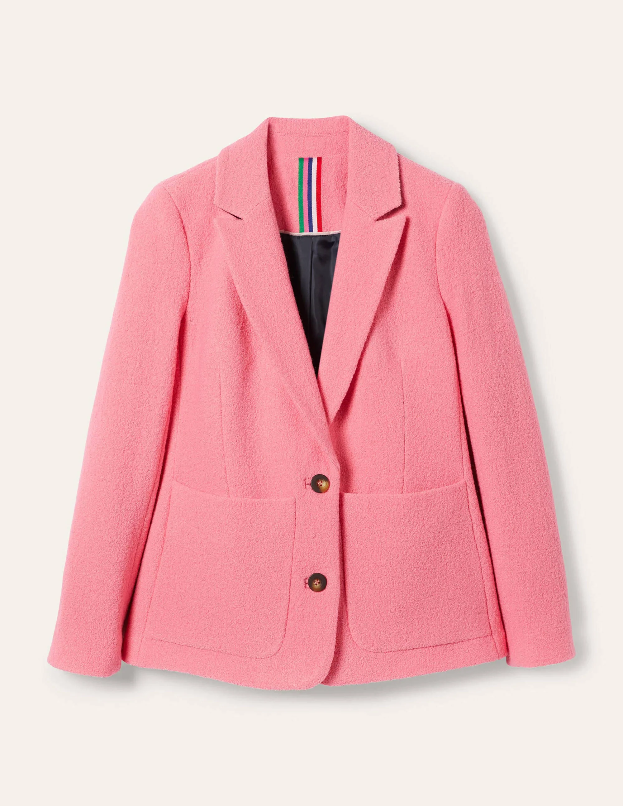 Bella Textured Wool Blazer-Azalea Pink - Image 5