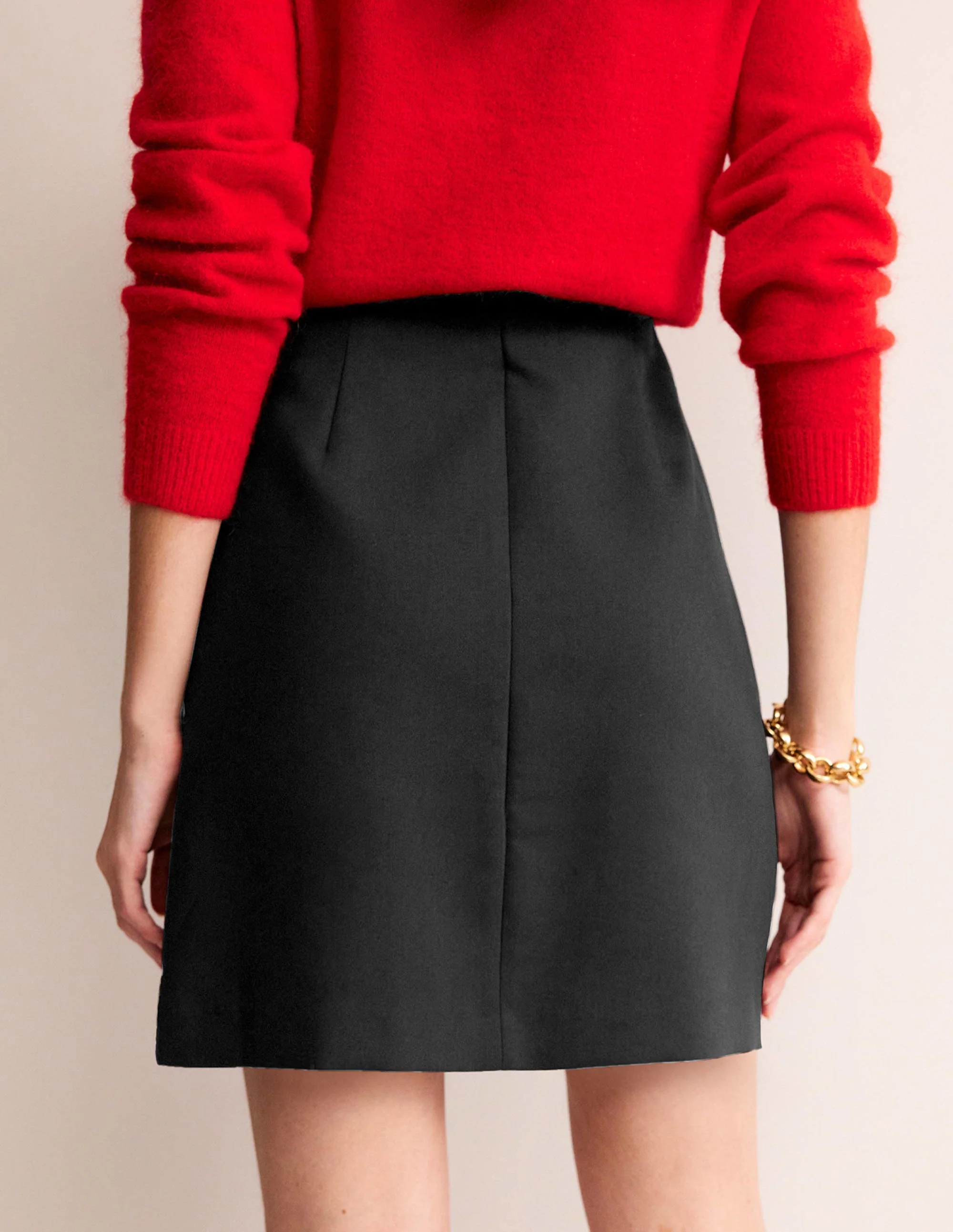 Bi-stretch Mini Skirt-Black - Image 3