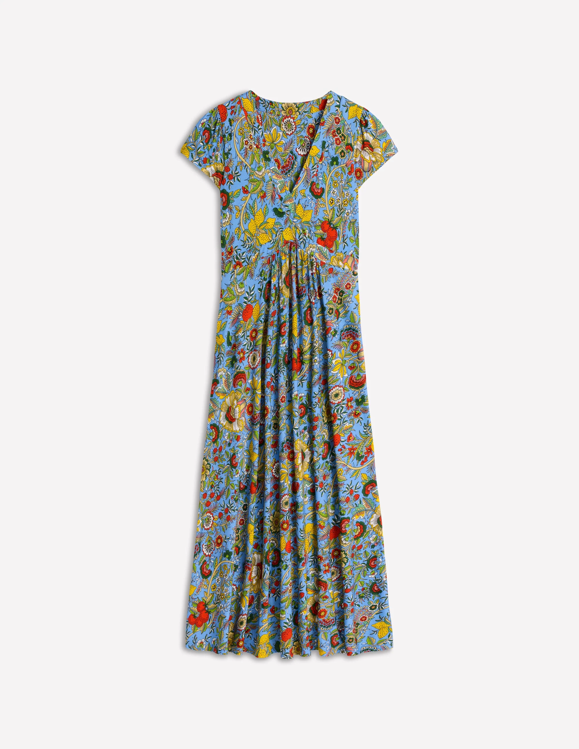 Bias Cut Jersey Midi Dress-Multi, Citrus Vine - Image 5