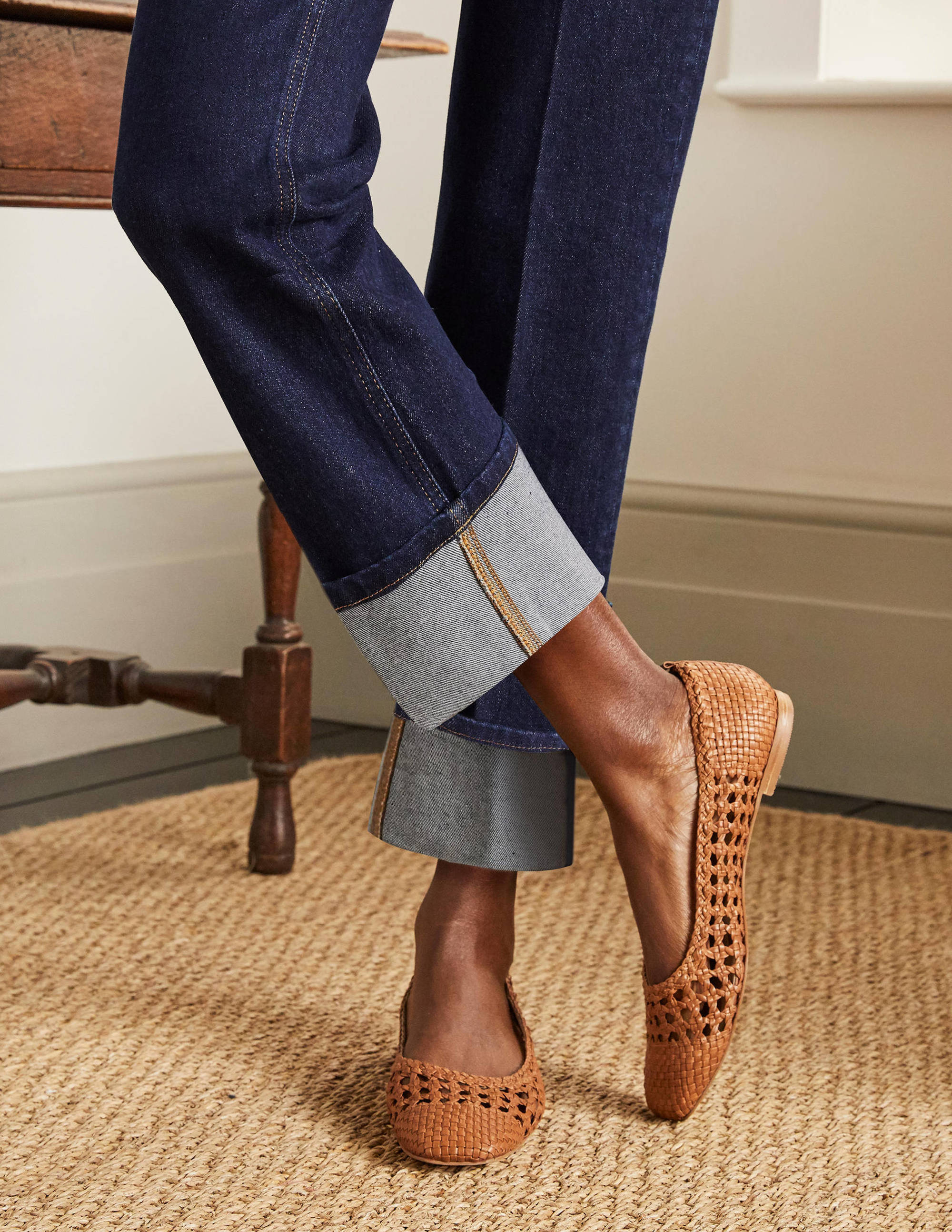 Big Turn Up Jeans-Indigo - Image 3
