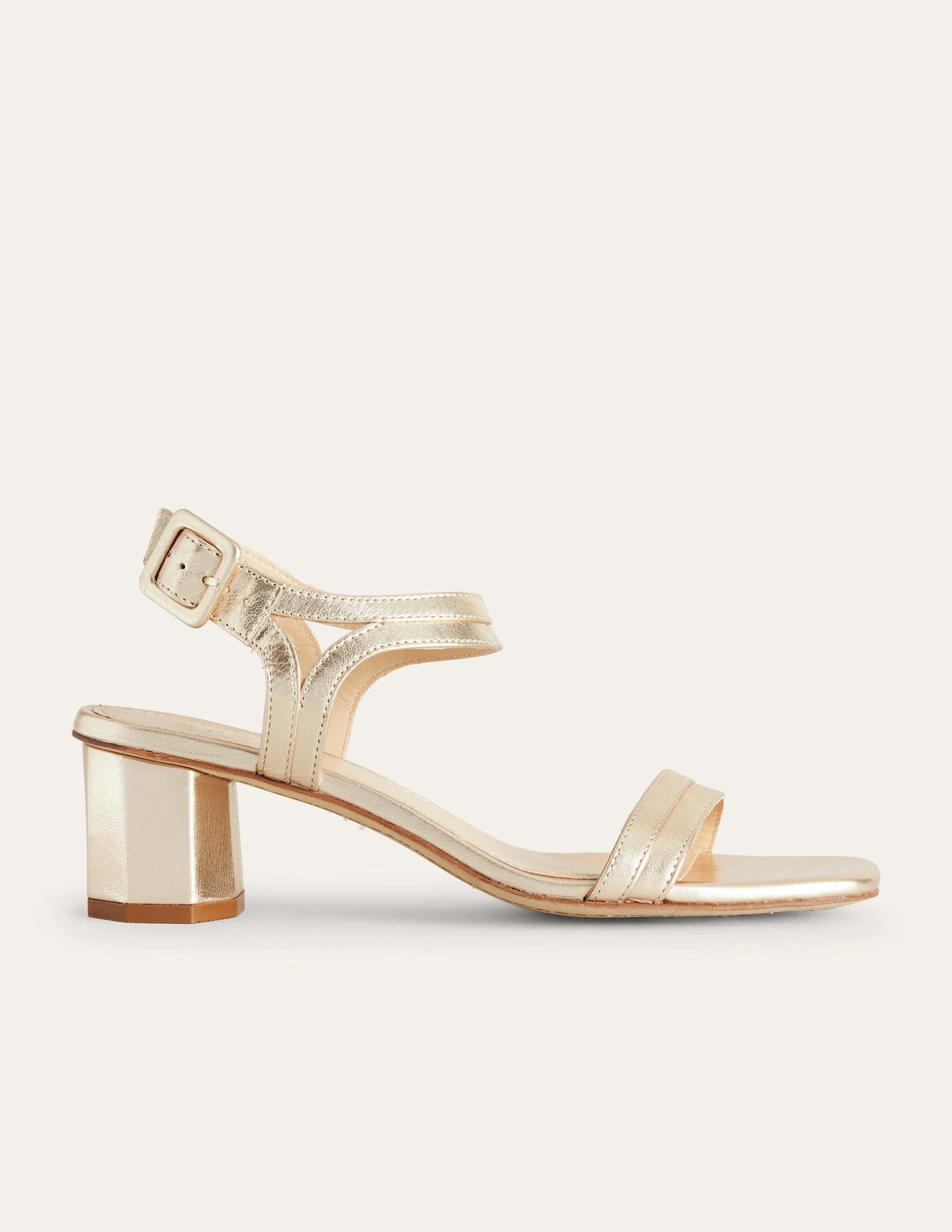 Block-Heel Sandals-Gold - Image 3