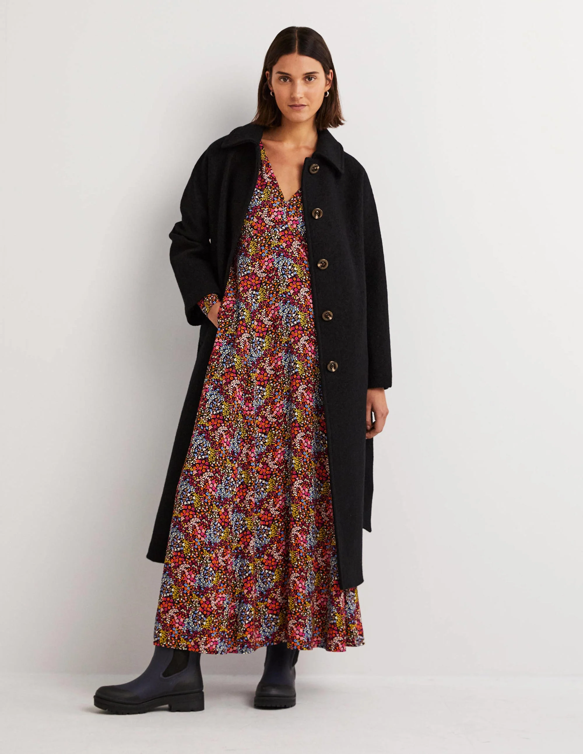 Blouson Sleeve Maxi Tea Dress-Multi, Ditsy Garden - Image 6