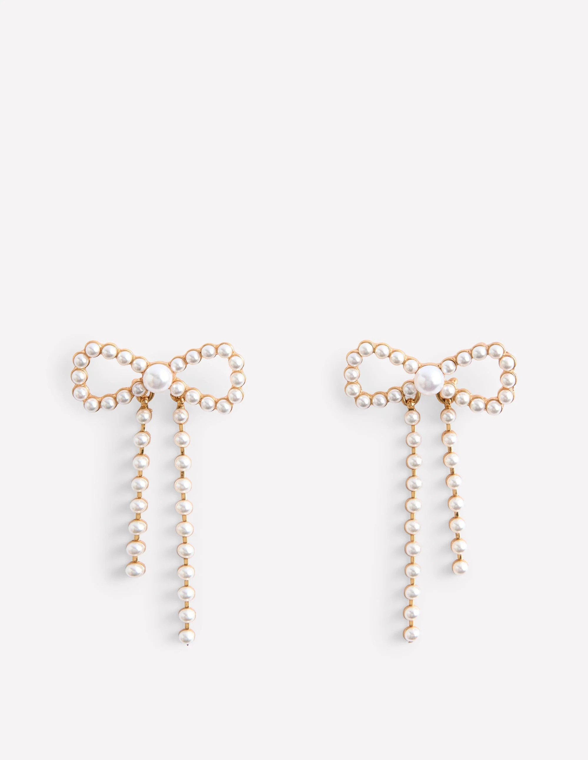 Bow Earrings-Ivory - Image 2