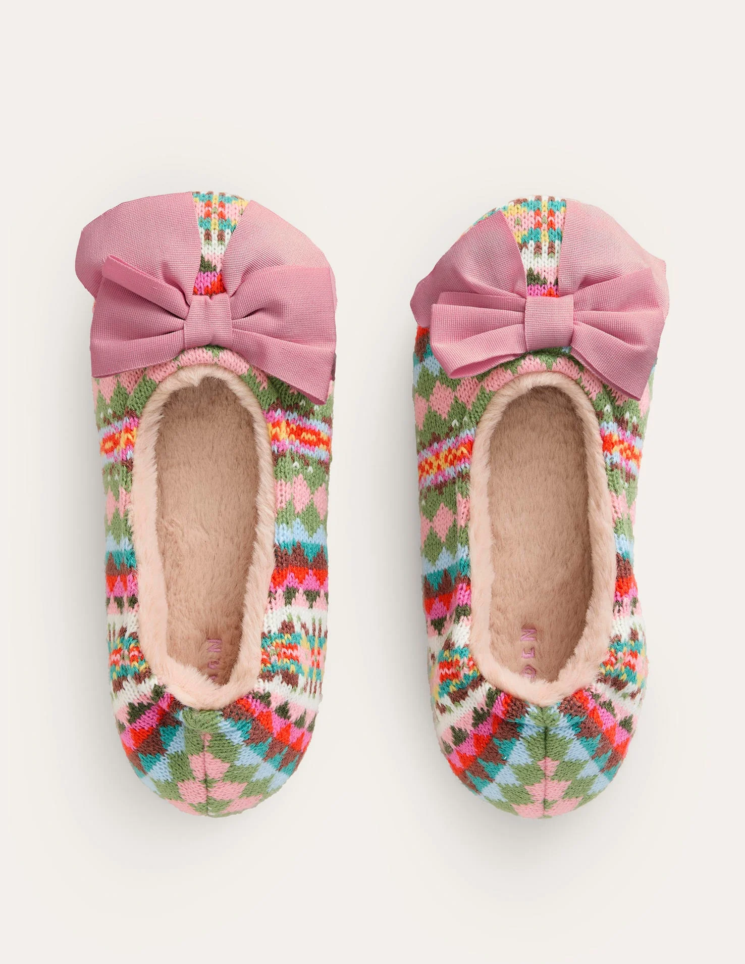 Bow Slippers-FairIsle - Image 5