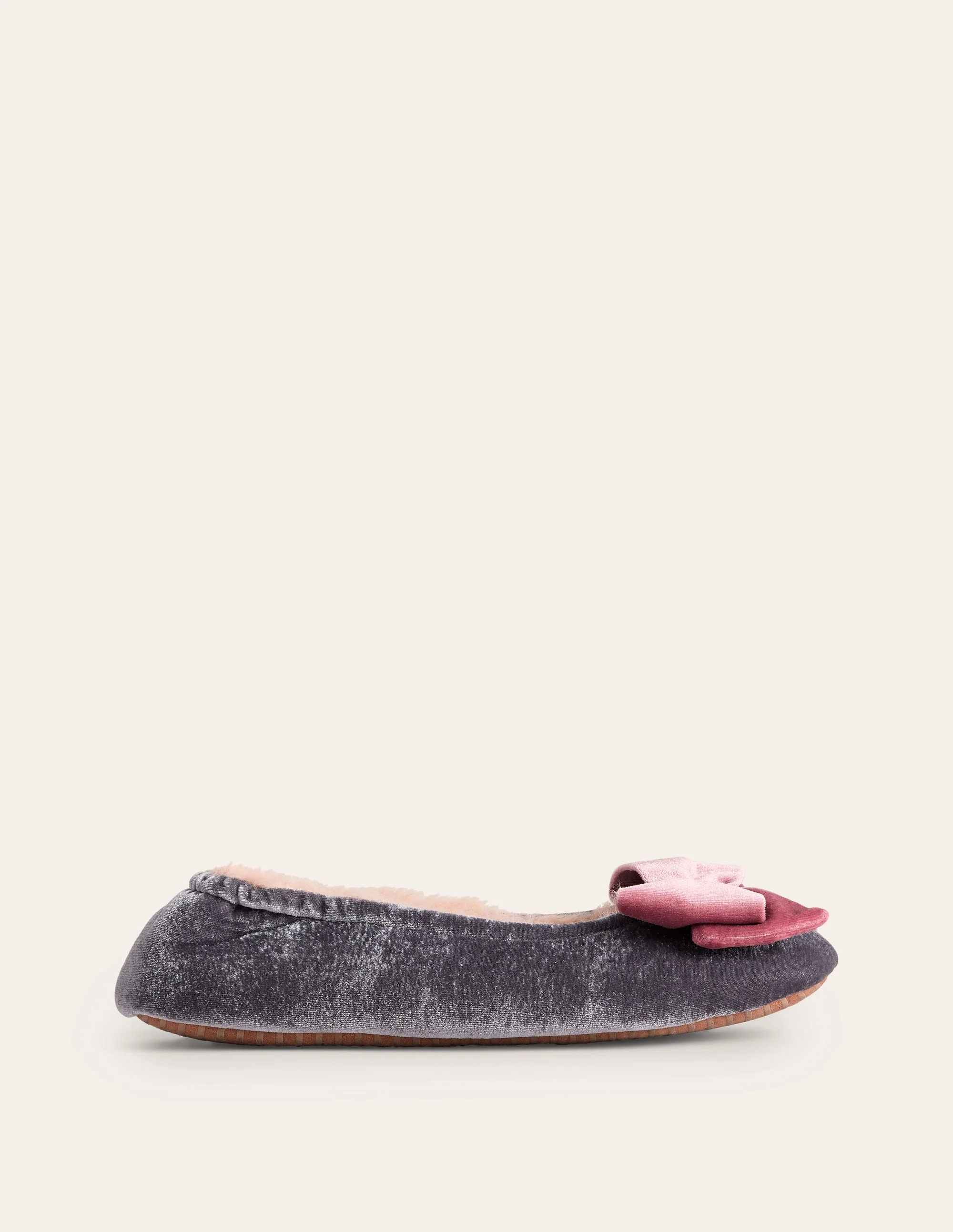 Bow Slippers-Grey - Image 2