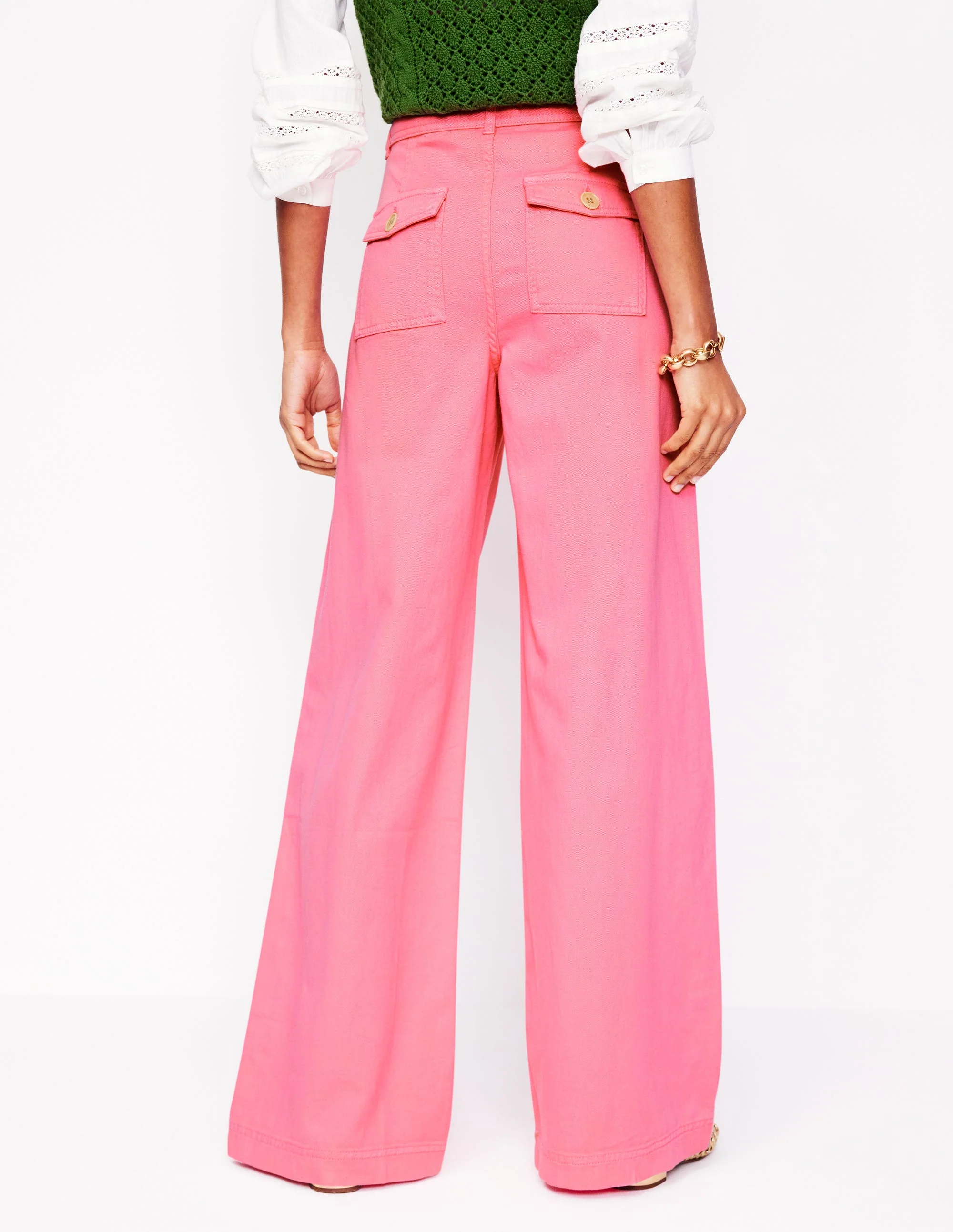 Brompton Wide Leg Pants-Pink Rose - Image 4