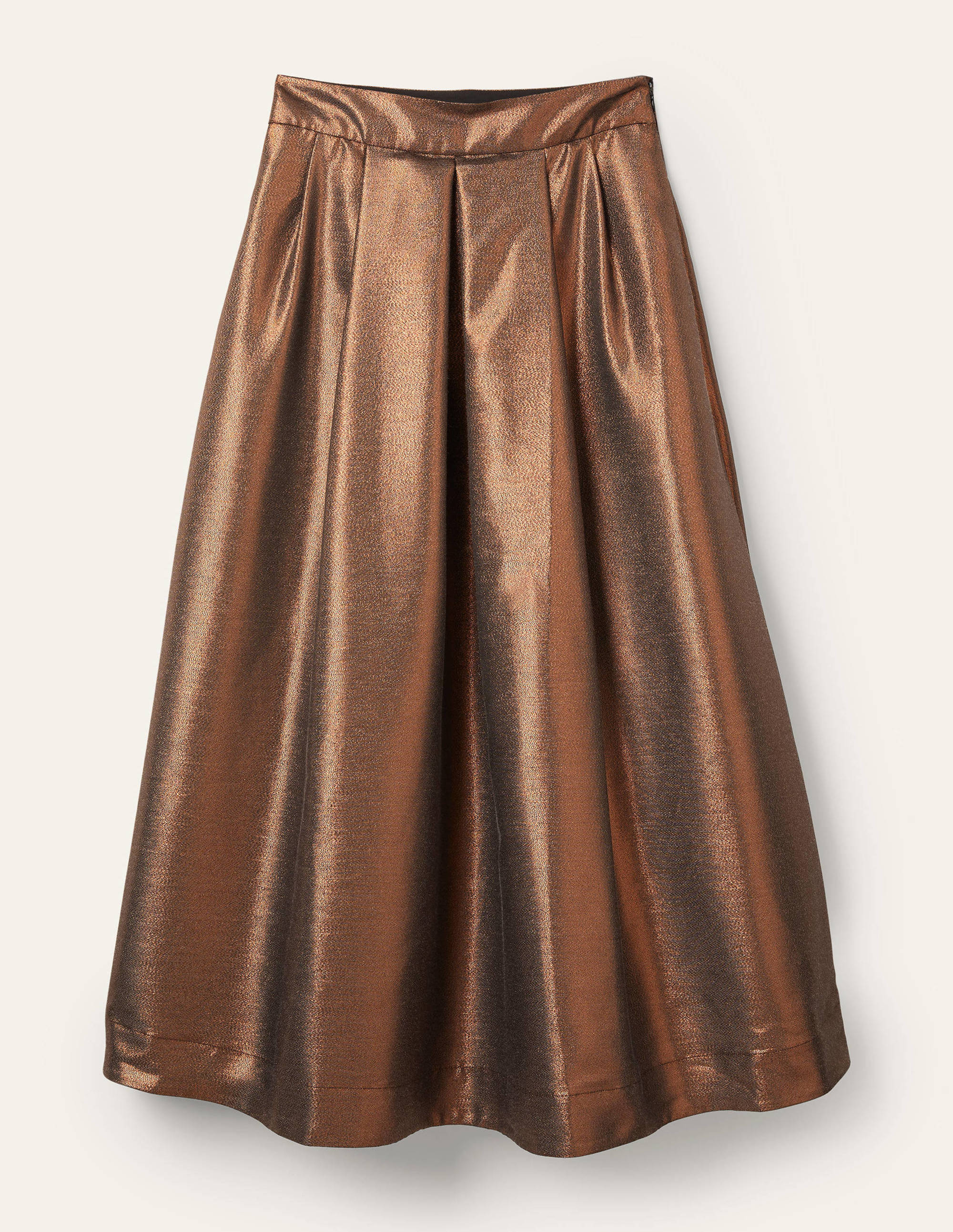 Bronzed Full Midi Skirt-Metallic - Image 5